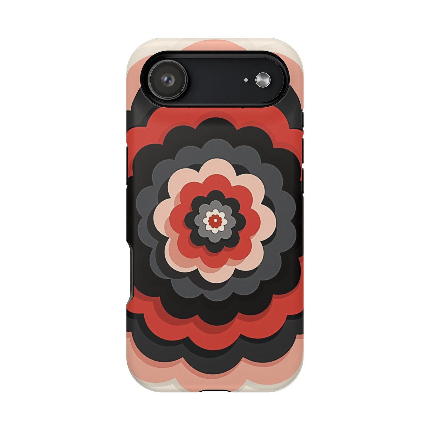 Floral Phone Case - Retro Flower iPhone Case, Aesthetic Gift Idea, Cute Pink Design