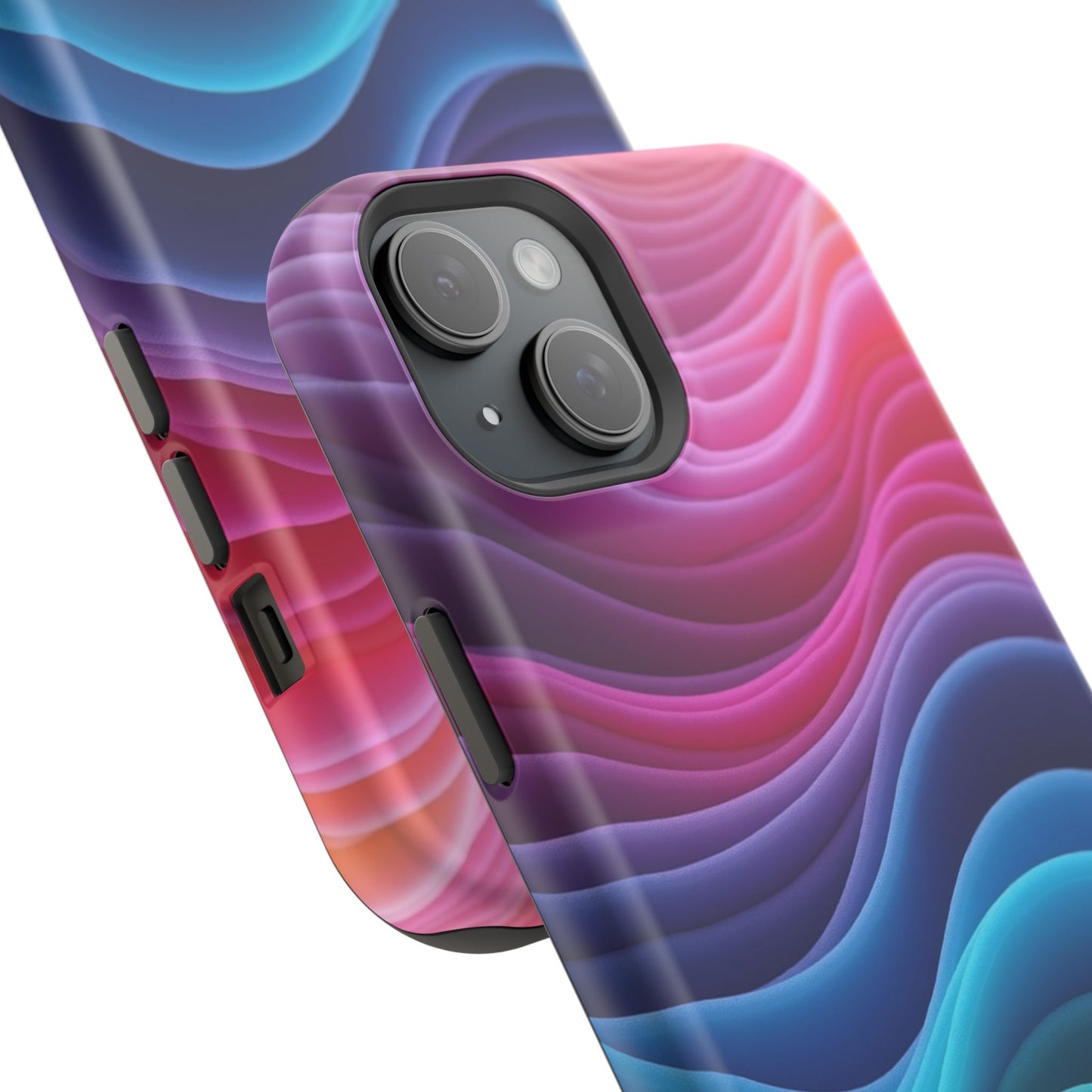 Colorful Wave Phone Case - Aesthetic iPhone Case | Rainbow Ripple Design | Trendy Gifts for Her | Unique Art Print