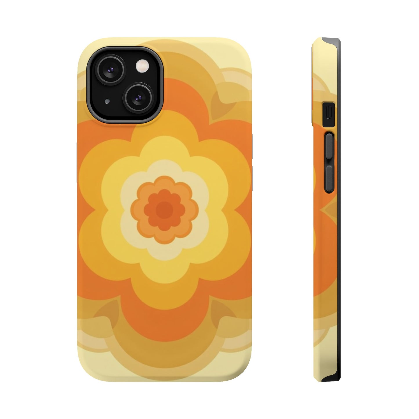 Vintage Floral iPhone Case - 70s Retro Flower Design, Groovy Aesthetic Gift Idea
