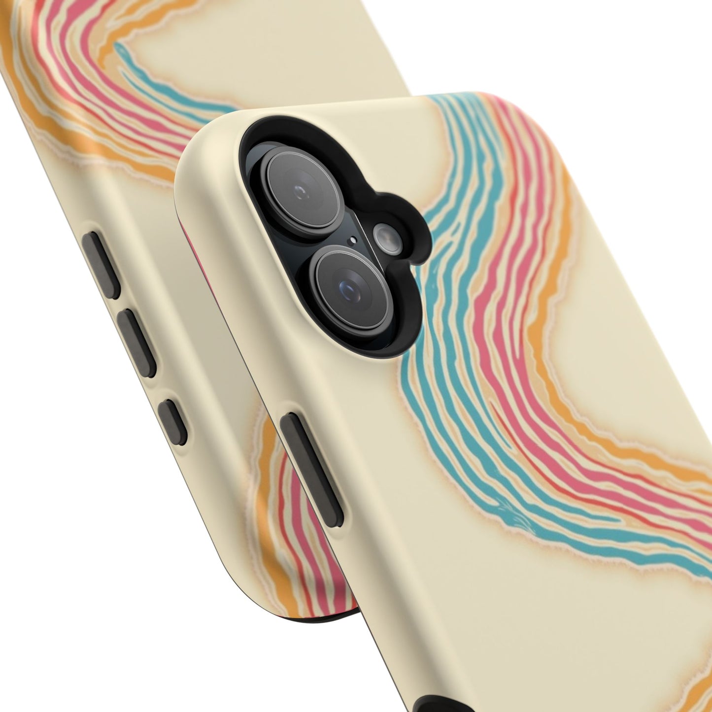 Abstract Flow Phone Case - Pastel Streamline Design