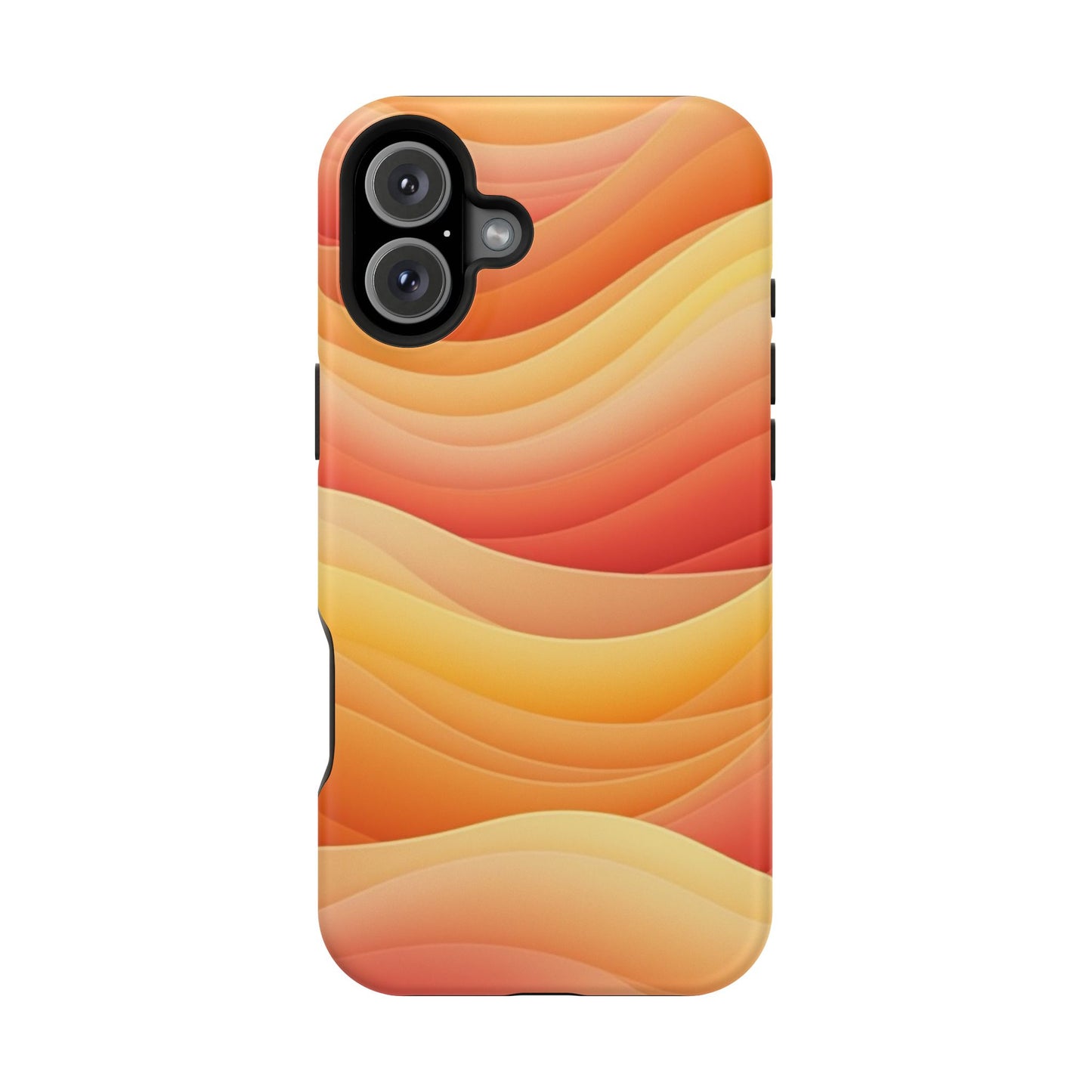 Sunset Wave Phone Case - Aesthetic Orange iPhone Case, Golden Hour Gift Idea, Trendy Beach Vibes