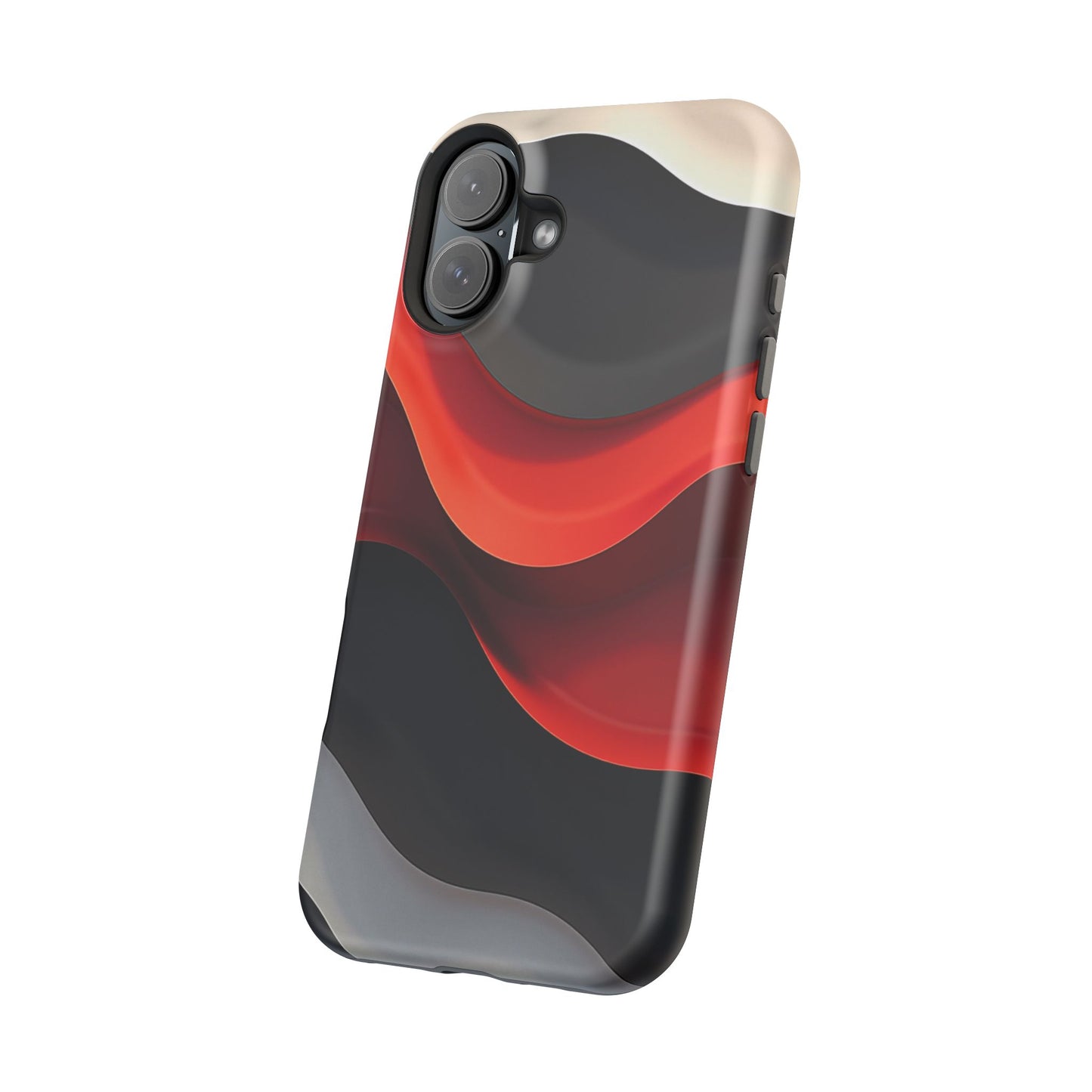 Red Wave Phone Case - Abstract Aesthetic iPhone Case | Modern Art Design | Gifts for Her | Dramatic Crimson Style