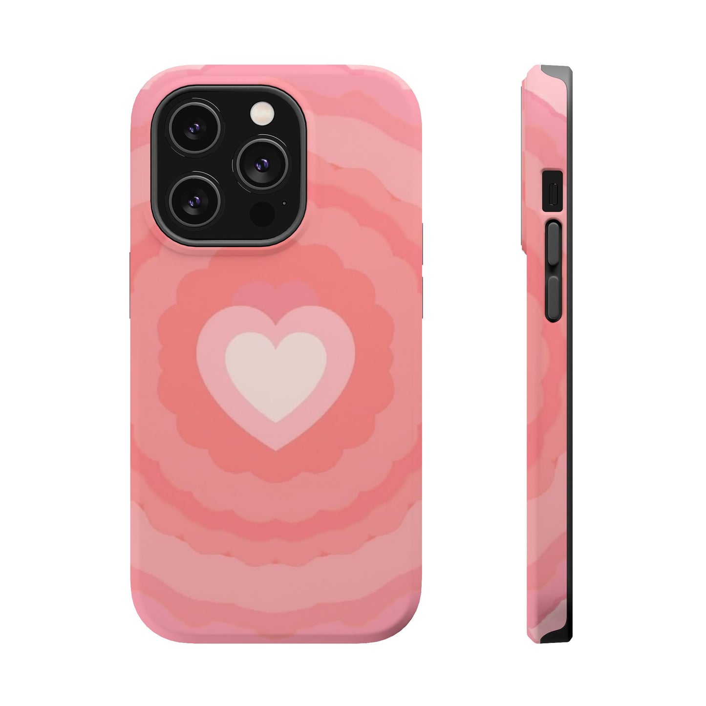 Heart Ripple iPhone Case - Cute Pink Aesthetic - Kawaii Gift for Her