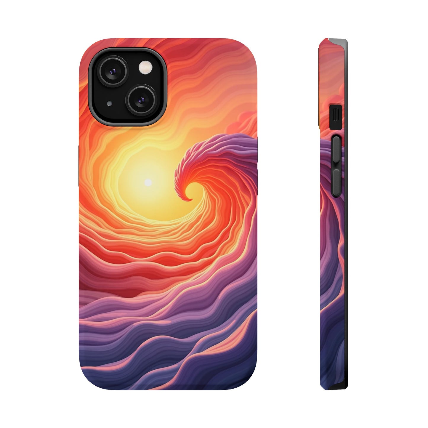 Sunburst Wave iPhone Case - Ocean Sunset Design, Aesthetic Beach Gift Idea