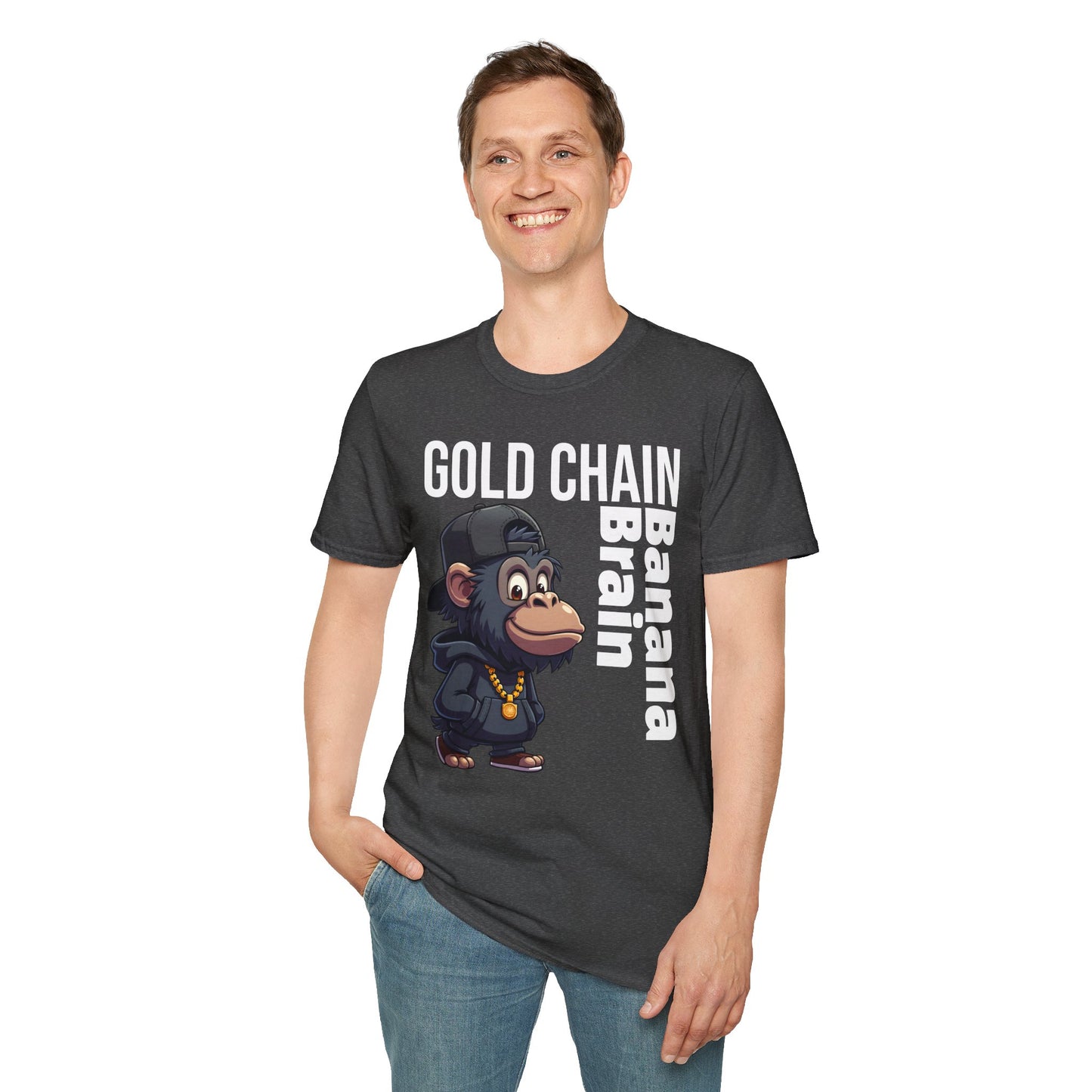 Gold Chain Banana Brain β Funny Hip-Hop Chimp T-Shirt