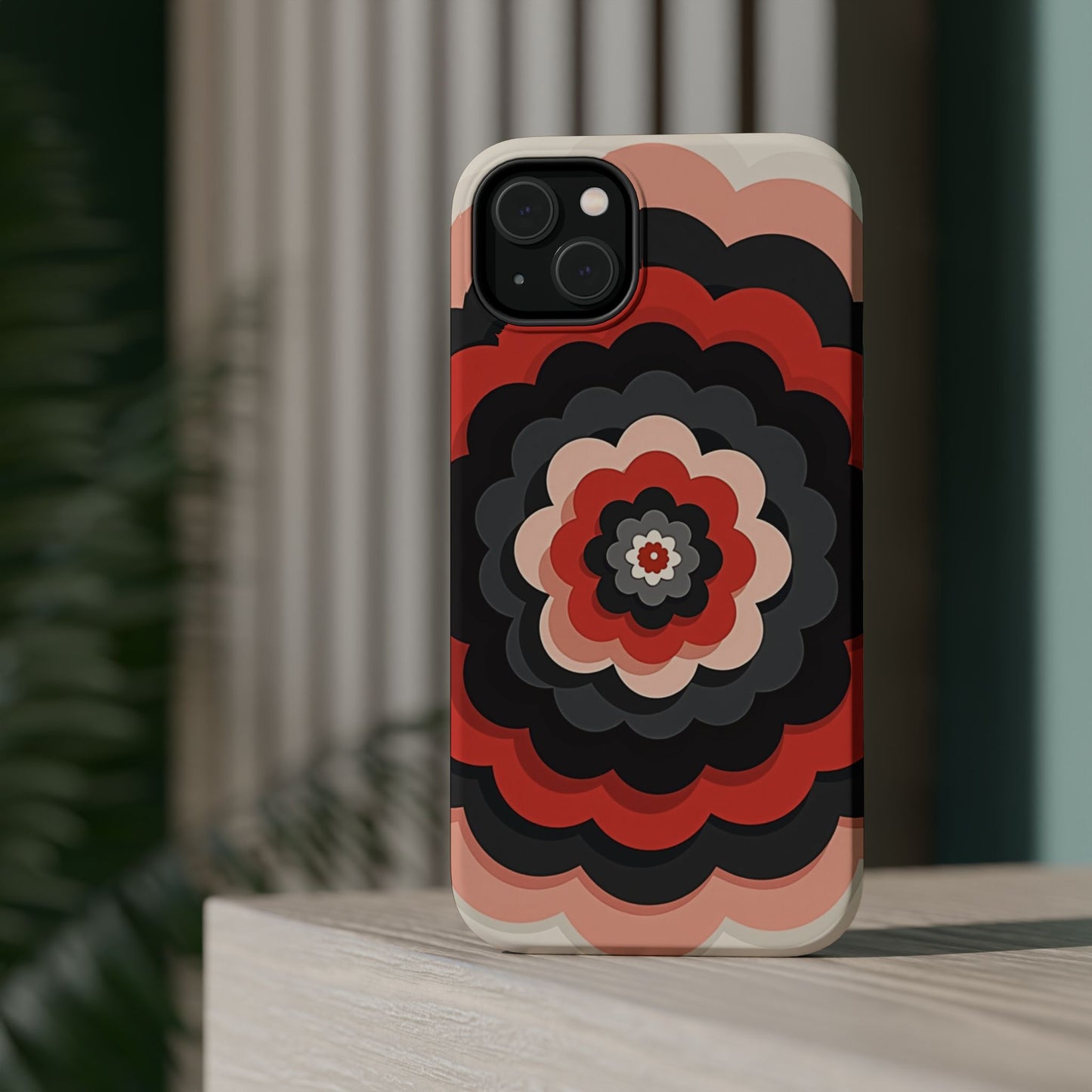 Floral Phone Case - Retro Flower iPhone Case, Aesthetic Gift Idea, Cute Pink Design