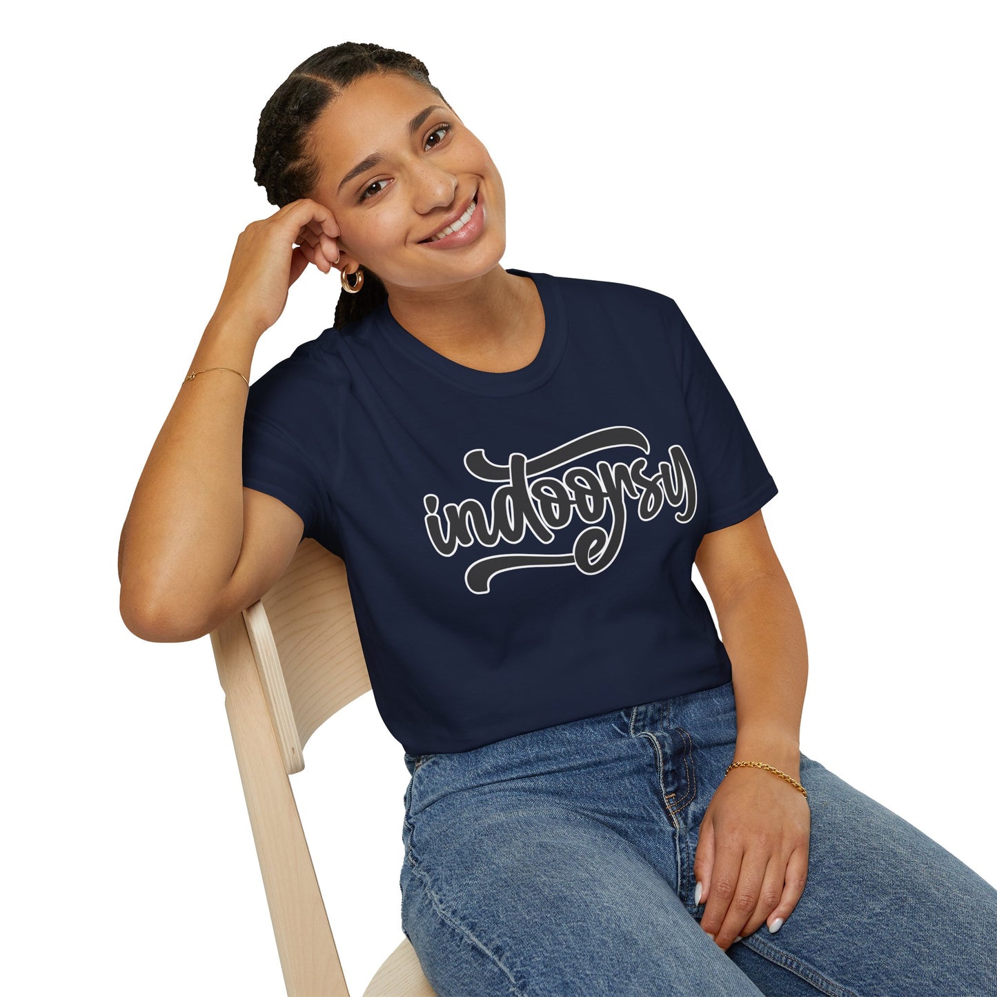 "Indoorsy" Funny Indoor Lifestyle T-Shirt – Quirky & Cozy Graphic Tee for Homebodies, Introverts & Lazy Legends