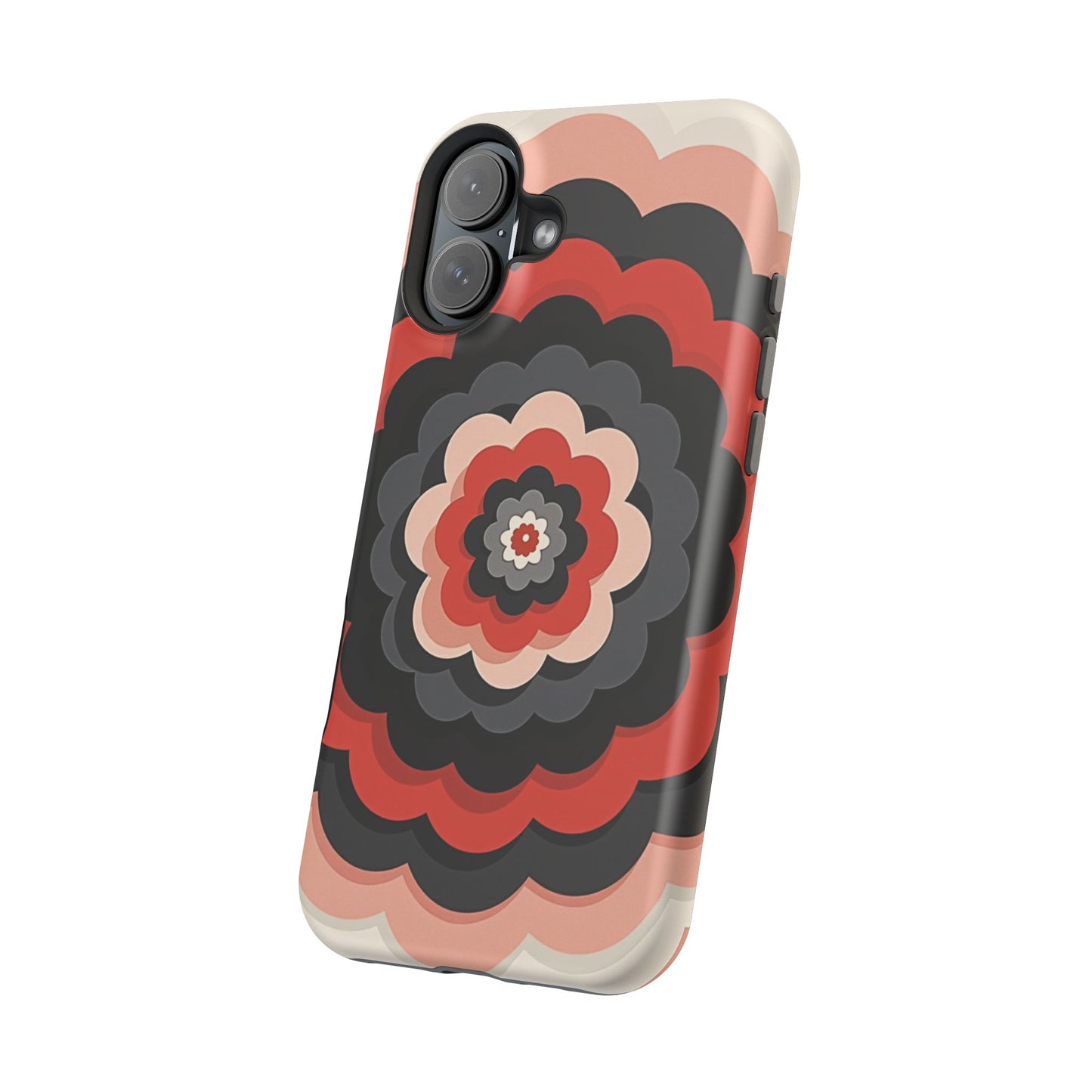 Floral Phone Case - Retro Flower iPhone Case, Aesthetic Gift Idea, Cute Pink Design