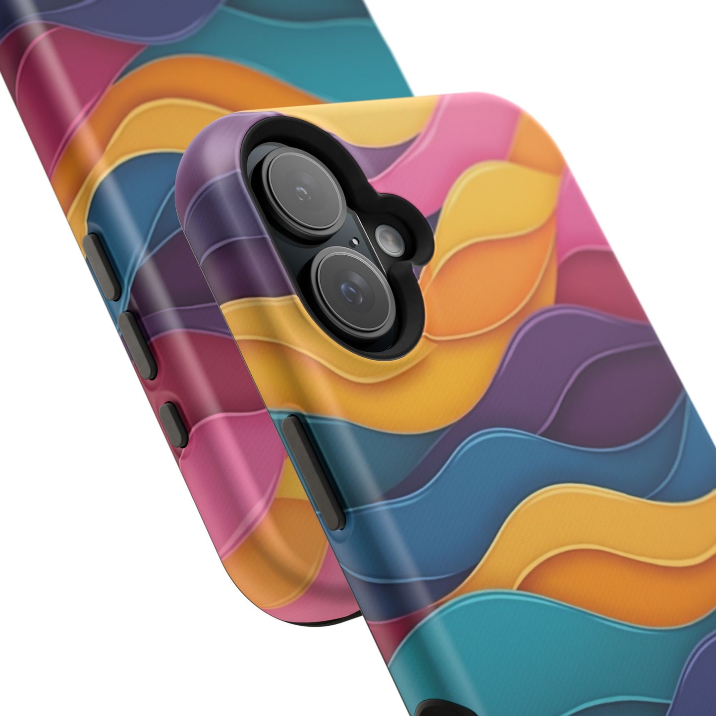 Colorful Wave Phone Case - Aesthetic iPhone Case, Bright Gift Idea, Trendy Summer Accessory