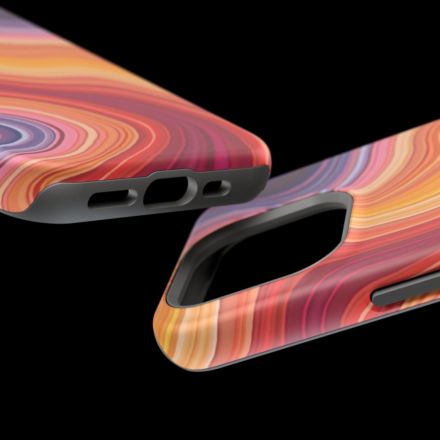 Lava Flow iPhone Case - Abstract Swirl Design, Trendy Aesthetic Gift Idea