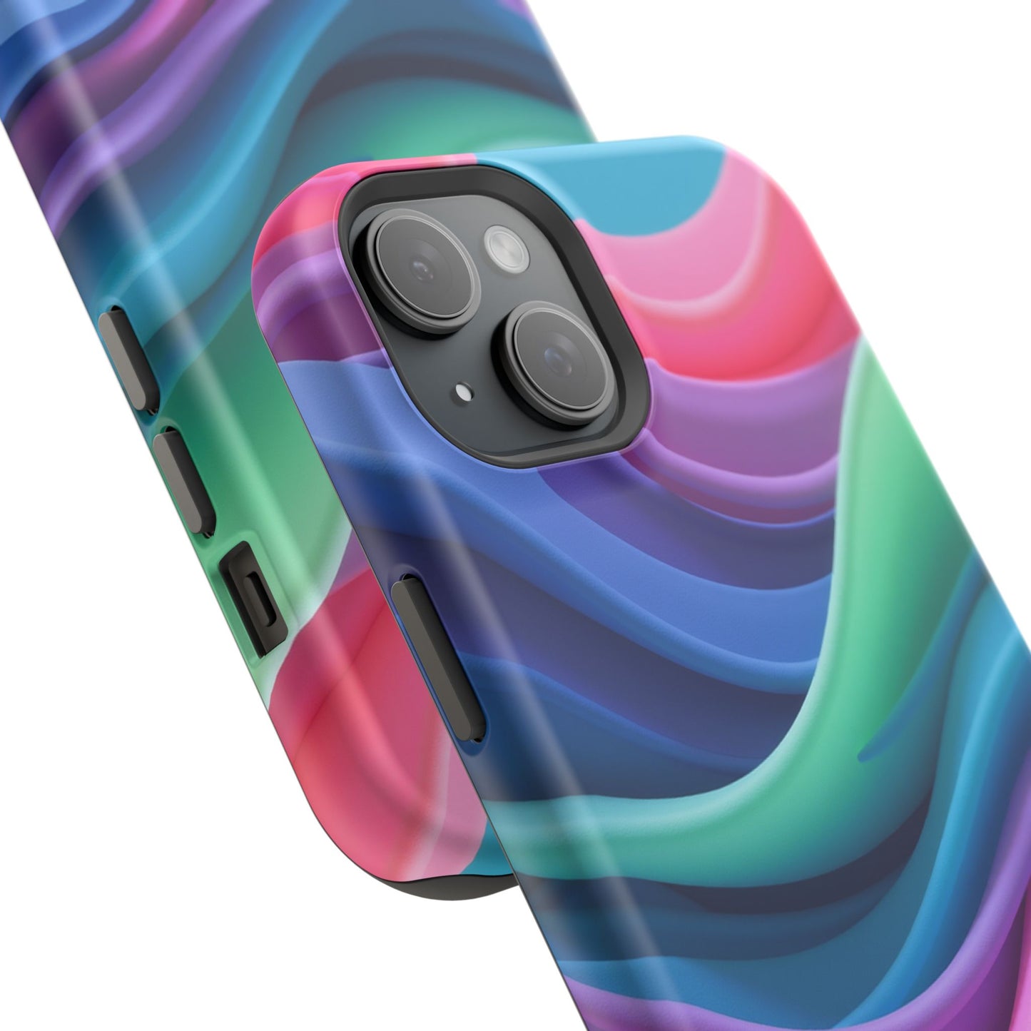Oceanic Serenity iPhone Case - Abstract Wave Design, Calming Aesthetic Gift Idea