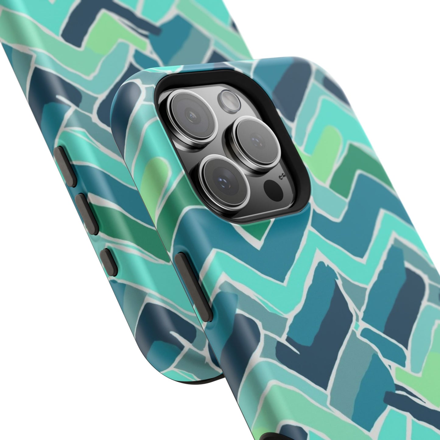 Watercolor Chevron Phone Case β Aesthetic Soft Pastel Phone Cover for iPhone | Unique Artistic Design with Floral Accents