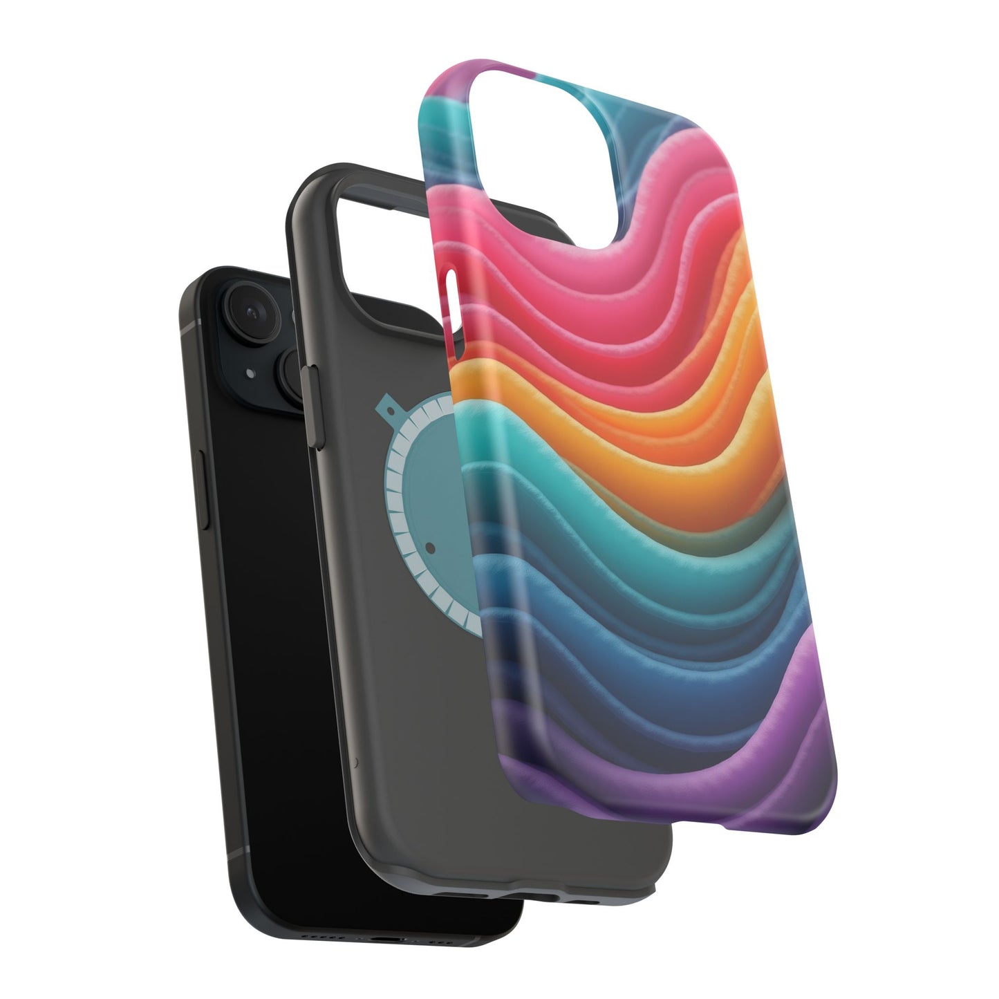 Colorful Wave Phone Case - Aesthetic iPhone Case, Pride Gift Idea, Trendy Summer Accessory