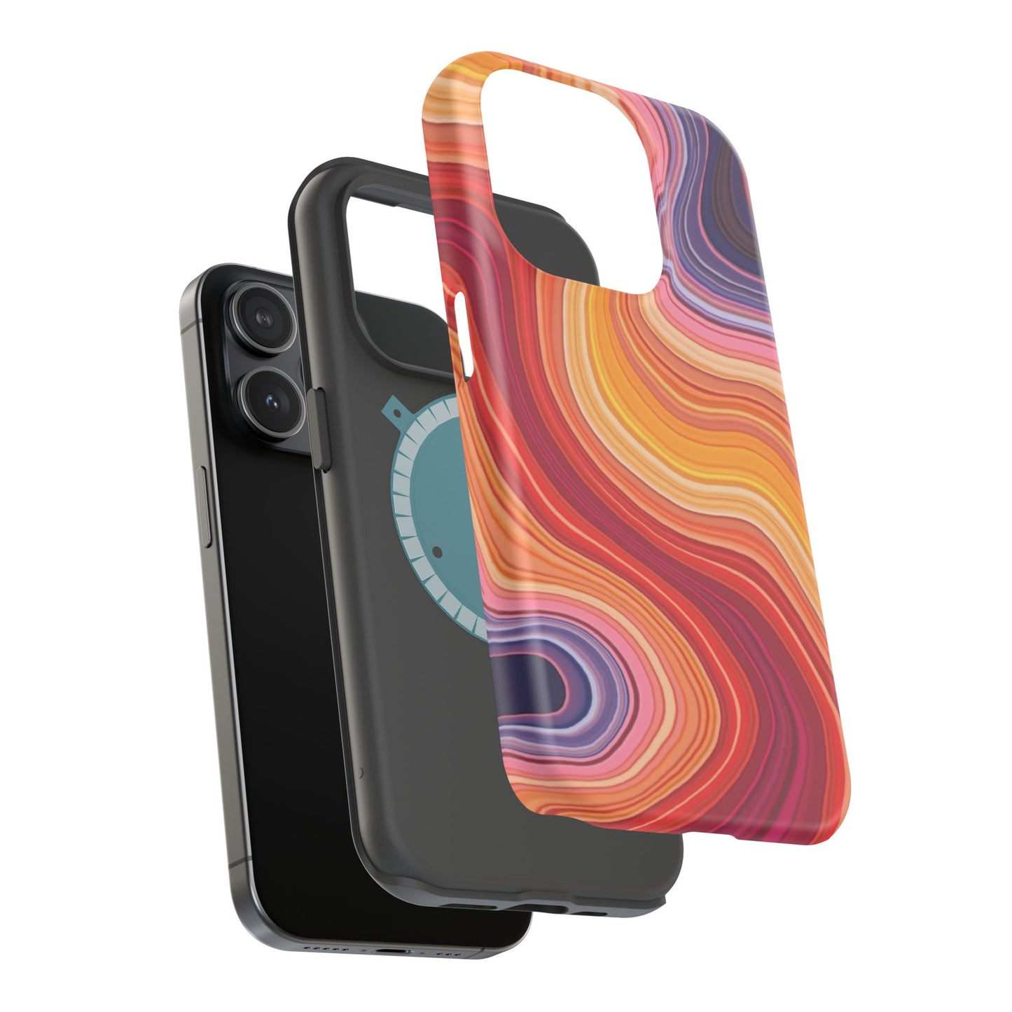 Lava Flow iPhone Case - Abstract Swirl Design, Trendy Aesthetic Gift Idea