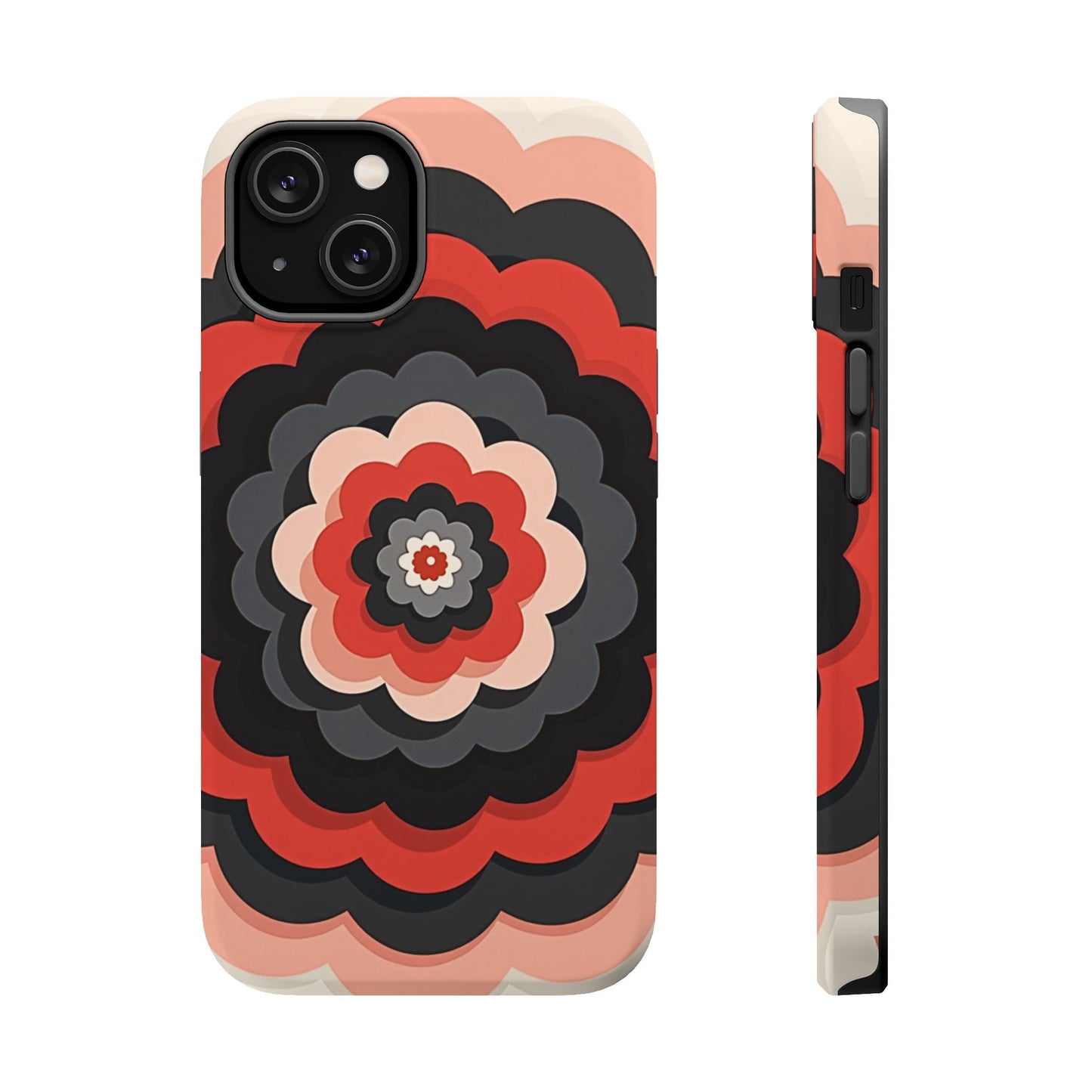 Floral Phone Case - Retro Flower iPhone Case, Aesthetic Gift Idea, Cute Pink Design