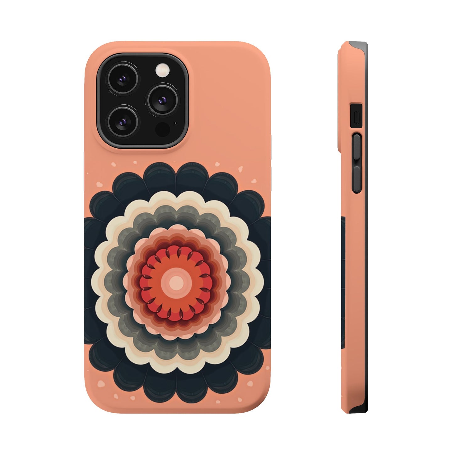 Earth Tone Mandala iPhone Case - Bohemian Floral Design, Aesthetic Gift Idea
