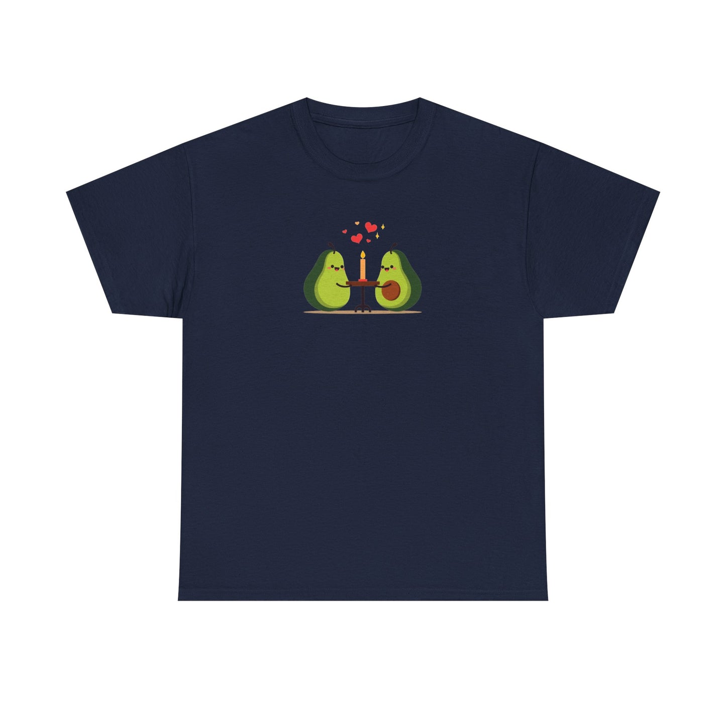 Cute Avocado Couple T-Shirt – “Avocuddles Date Night” – Funny Romantic Tee for Foodie Lovers & Veggie Fans