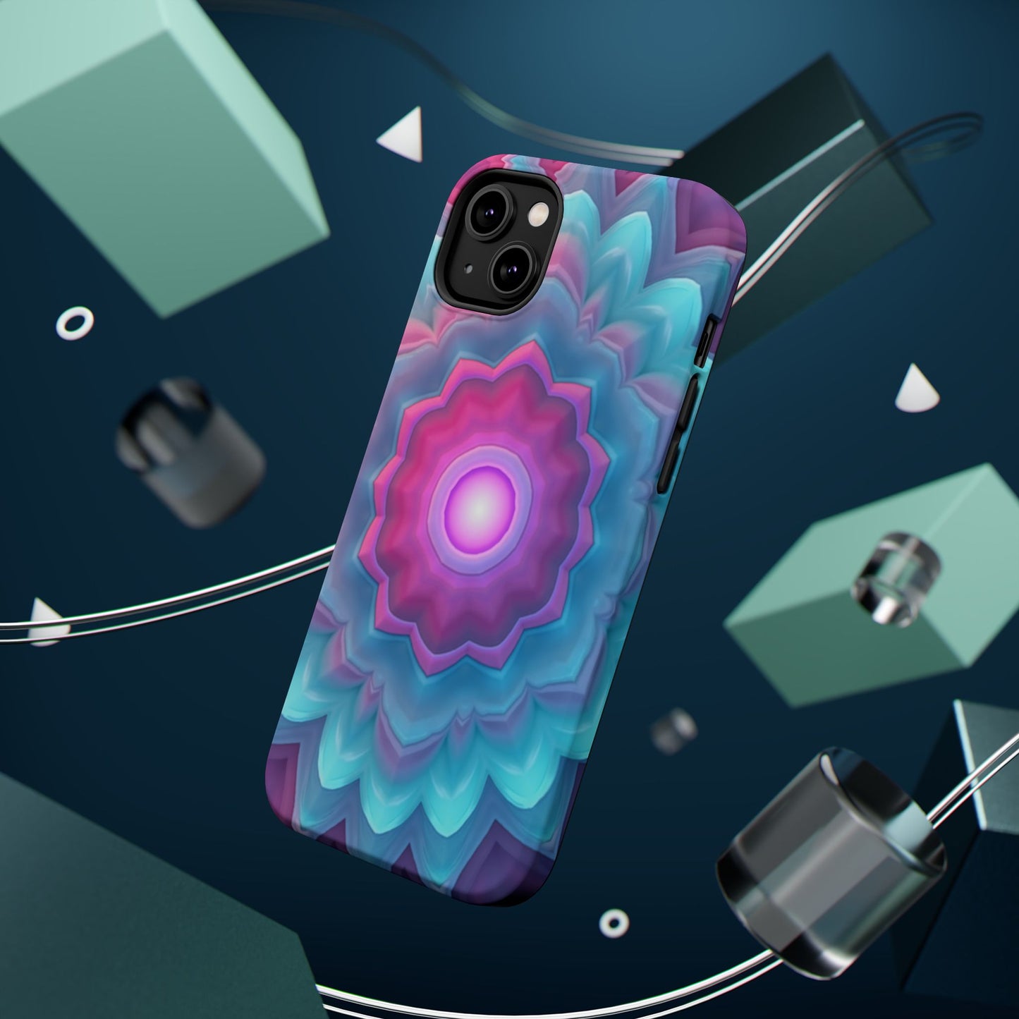 Cosmic Bloom iPhone Case - Galaxy Floral Design, Aesthetic Gift Idea
