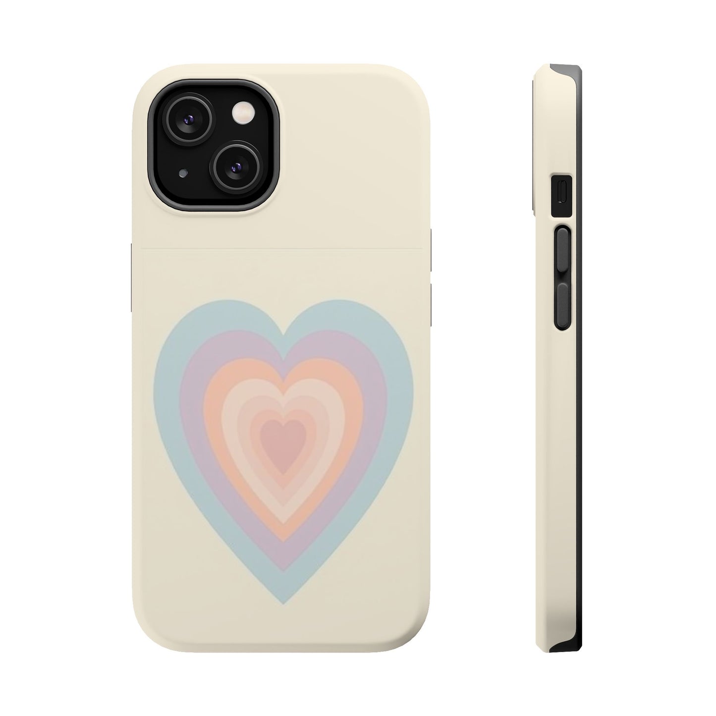 Pastel Heart iPhone Case - Retro Aesthetic Y2K Gift - Cute Phone Accessories