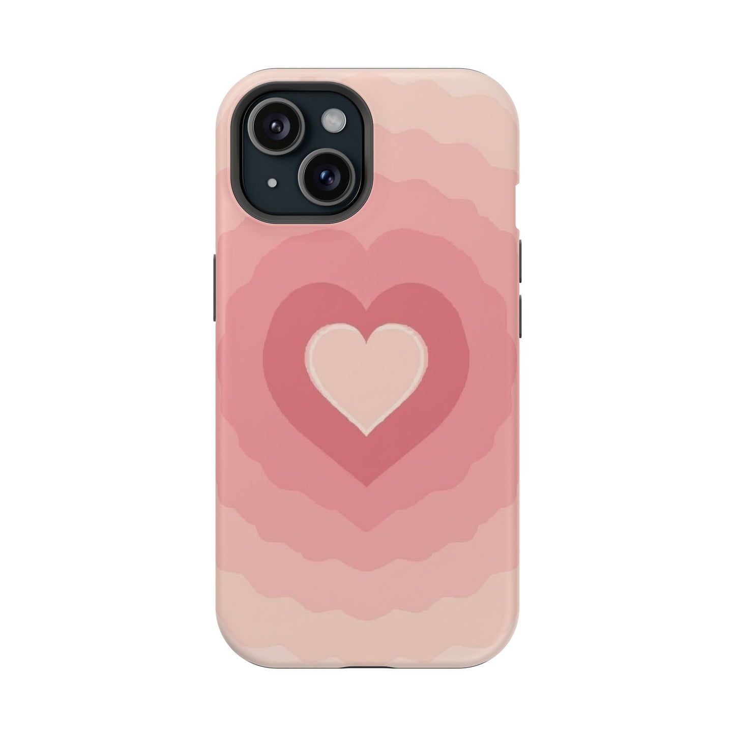 Pink Layered Heart iPhone Case - Cute Aesthetic Y2K Valentine's Gift