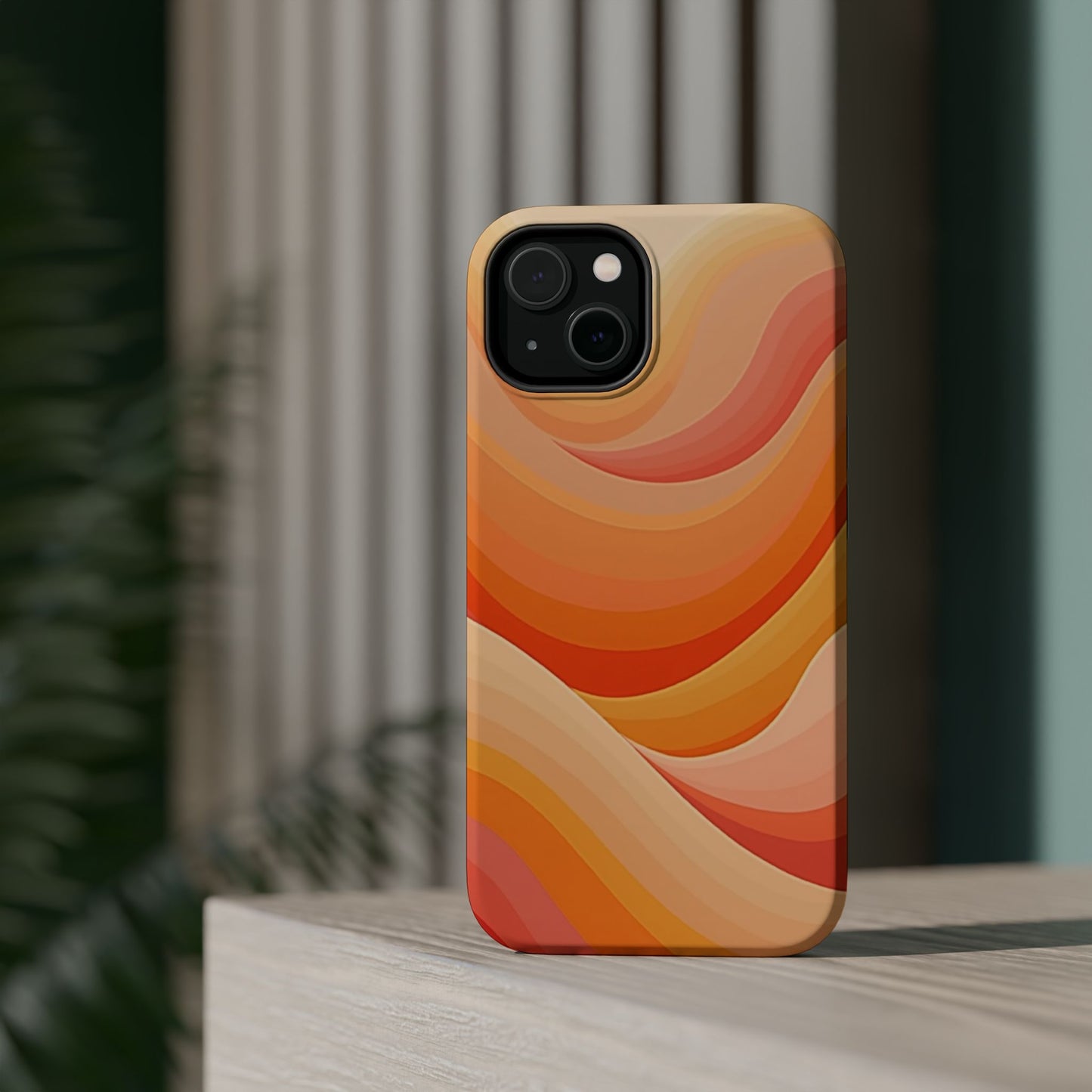 Retro Wave Phone Case - 70s Inspired Aesthetic | Orange Gradient iPhone Case | Gifts for Her | Vintage Style Sun Design