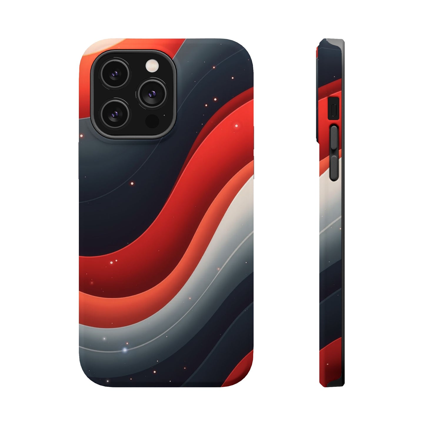 Celestial Waves iPhone Case - Galaxy Space Design, Aesthetic Gift Idea
