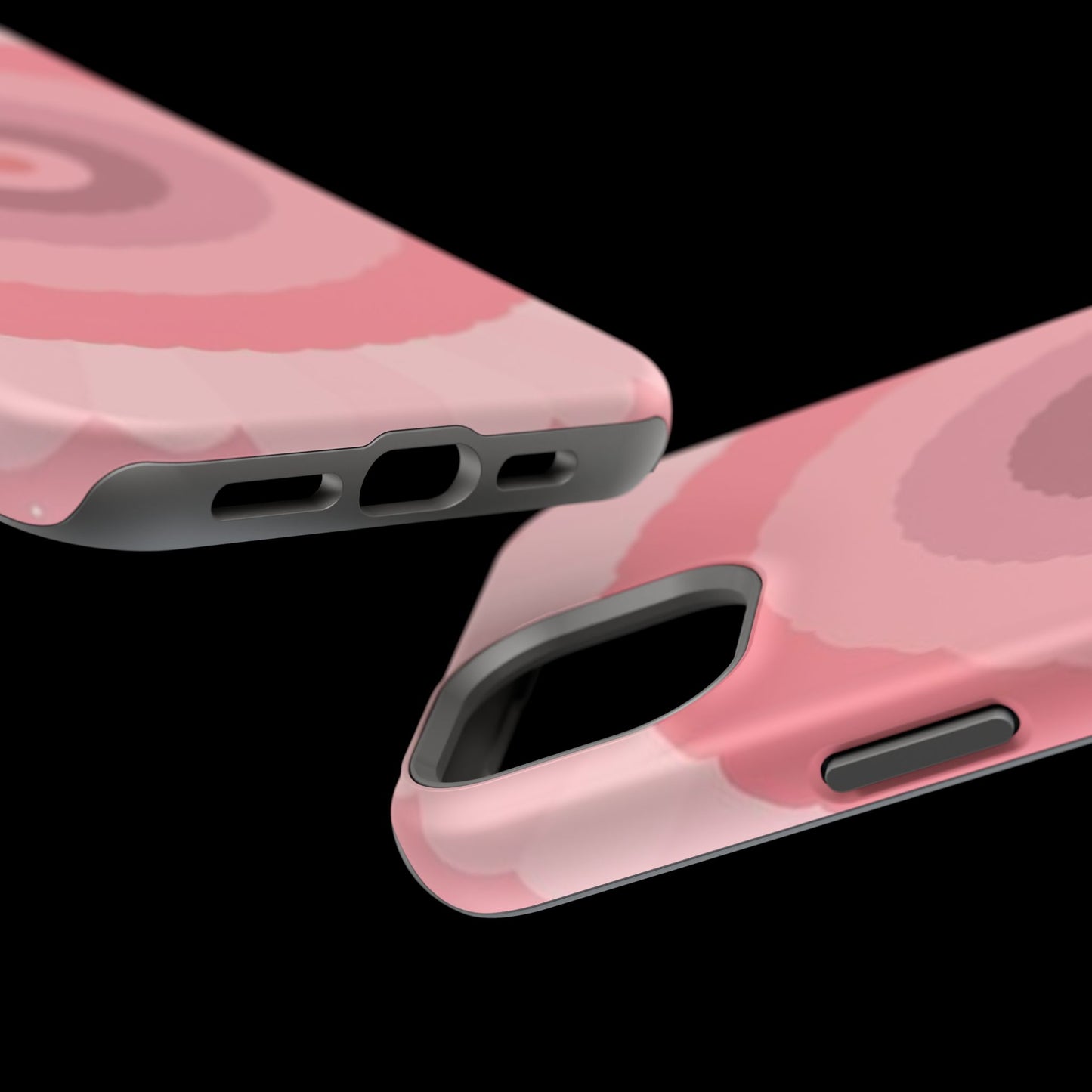 Retro Pink iPhone Case - 70s Aesthetic Wave Design - Cute Y2K Accessory