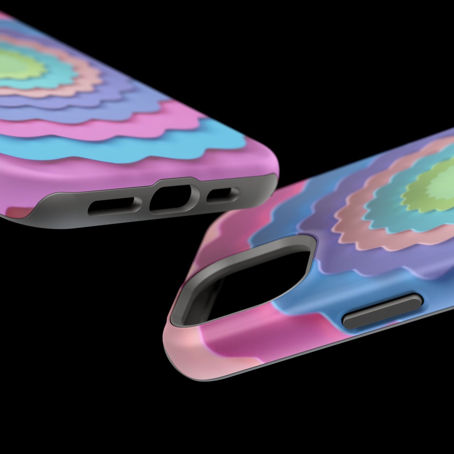 Layered Bloom iPhone Case - Pastel Flower Design, Cute Aesthetic Gift Idea