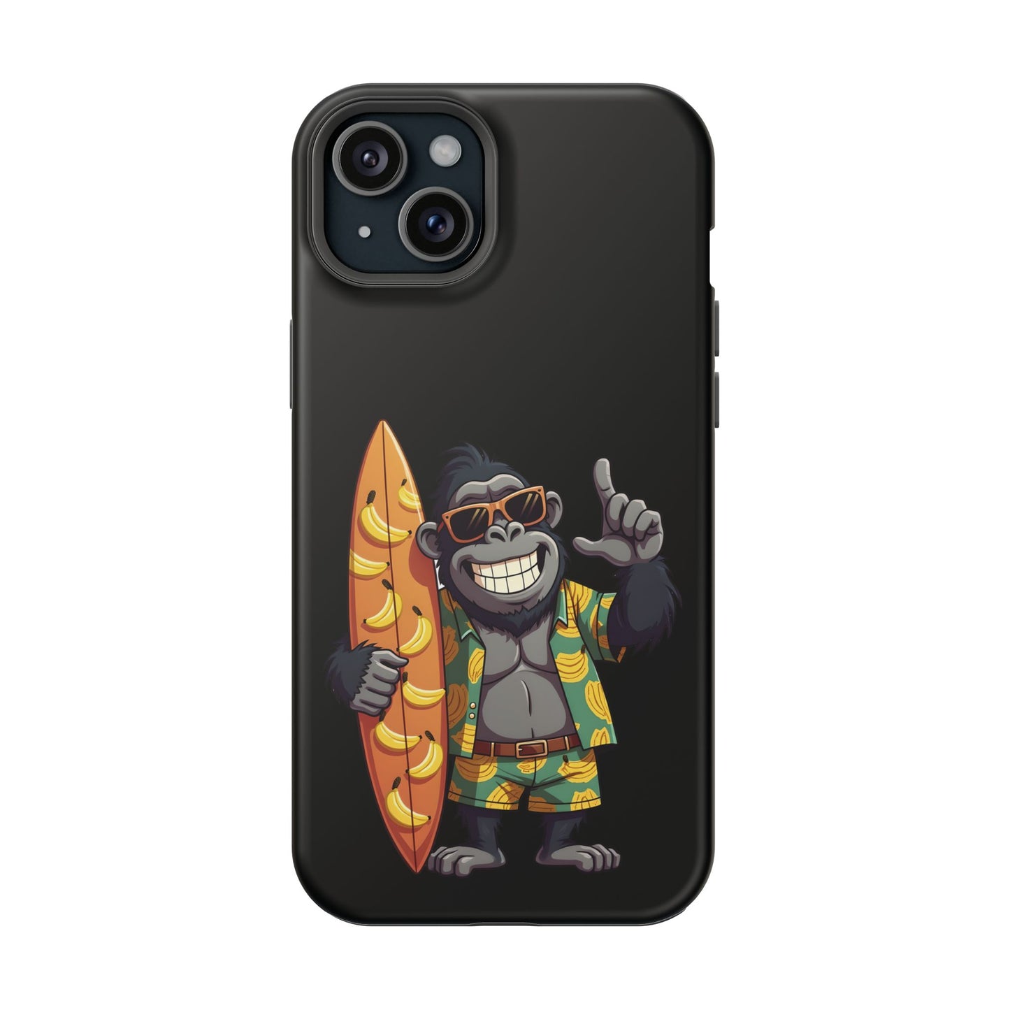 Banana Vibes Surf Gorilla Phone Case β Tropical Chill Meets Jungle Fun