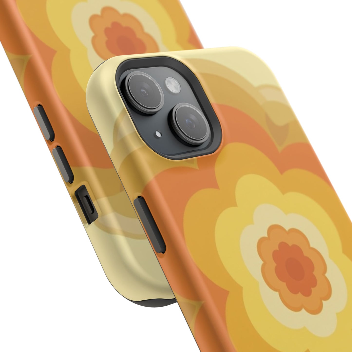 Vintage Floral iPhone Case - 70s Retro Flower Design, Groovy Aesthetic Gift Idea