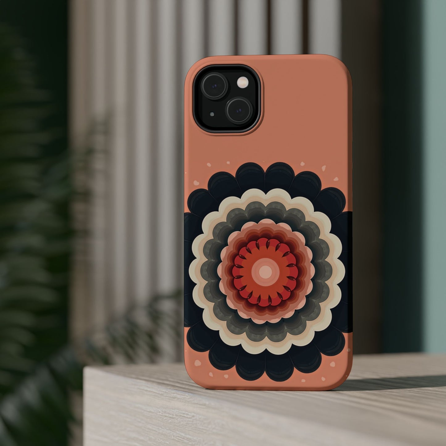 Earth Tone Mandala iPhone Case - Bohemian Floral Design, Aesthetic Gift Idea