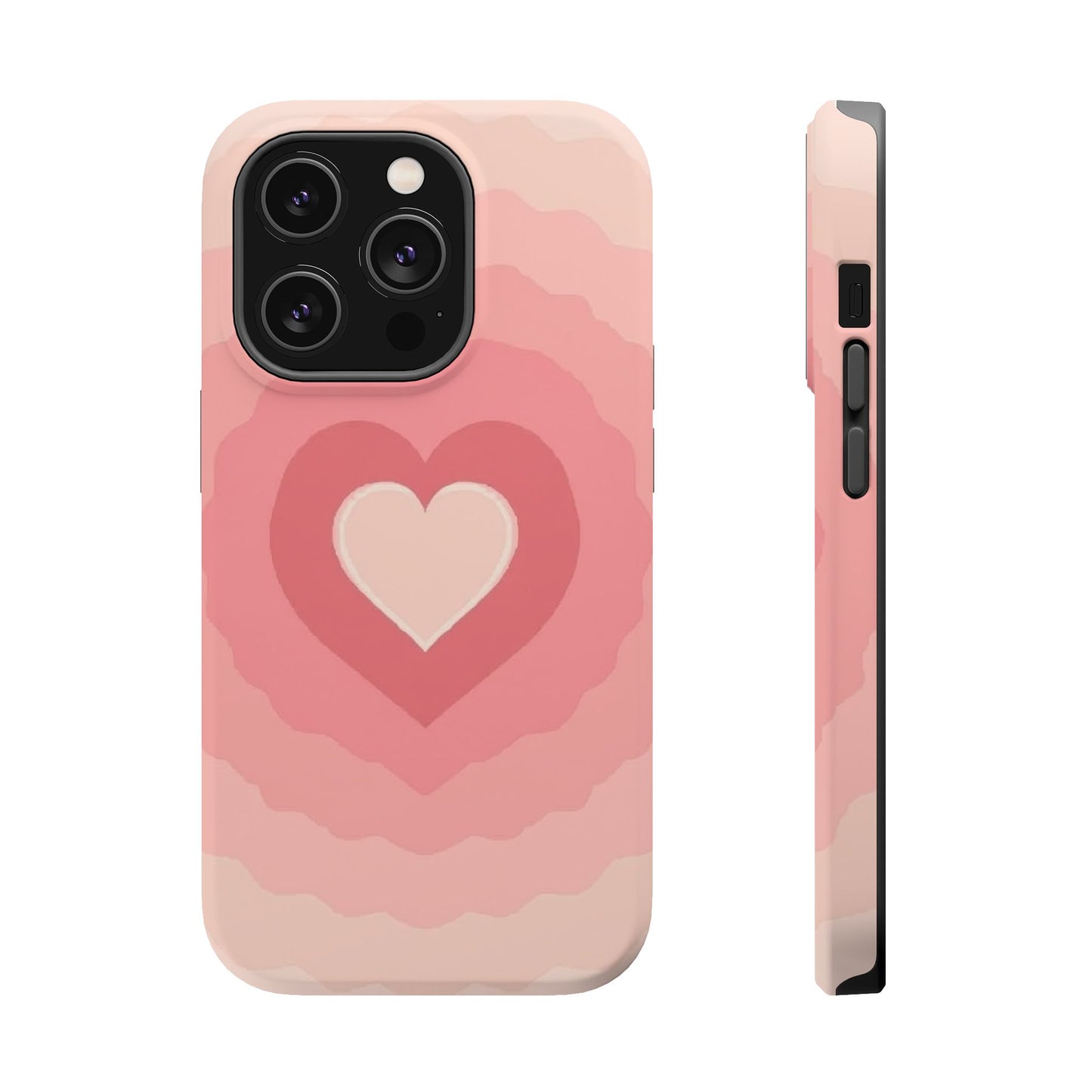 Pink Layered Heart iPhone Case - Cute Aesthetic Y2K Valentine's Gift
