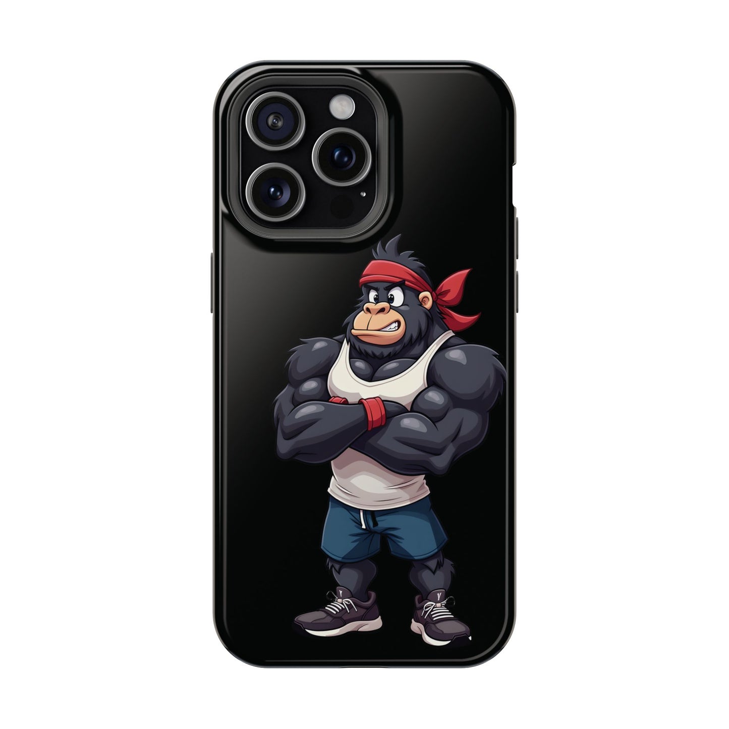 Red Band Gym Gorilla Phone Case β Fierce Style Meets Tough Protection