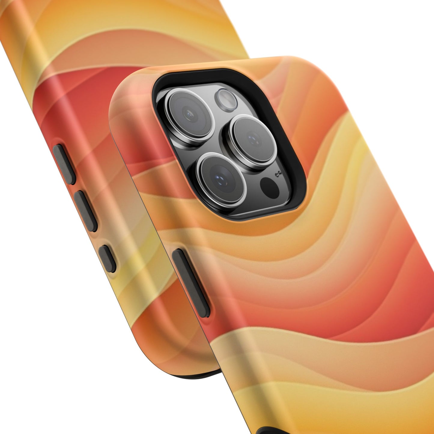 Sunset Wave Phone Case - Aesthetic Orange iPhone Case, Golden Hour Gift Idea, Trendy Beach Vibes