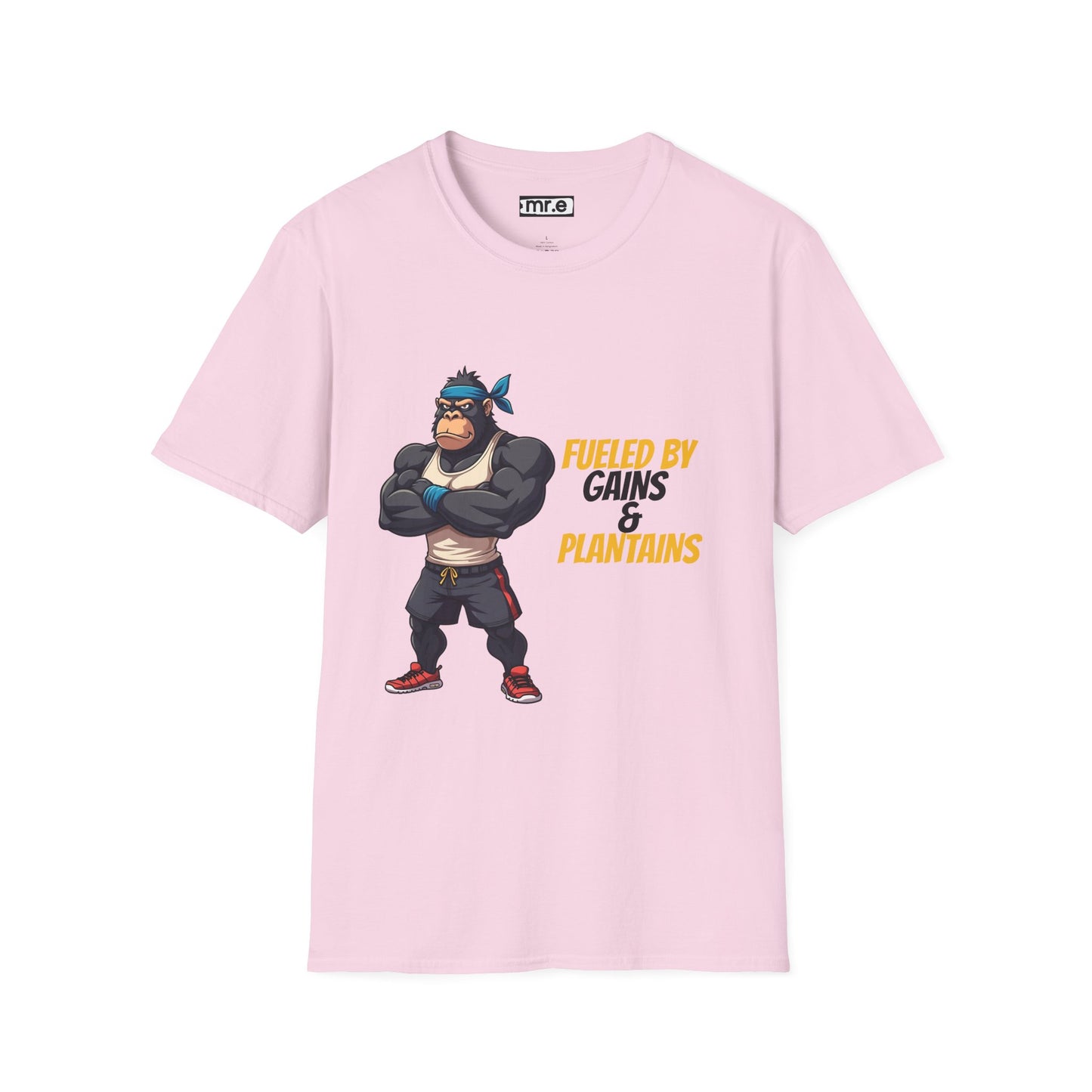 Fueled by Gains & Plantains β Funny Gym Gorilla T-Shirt
