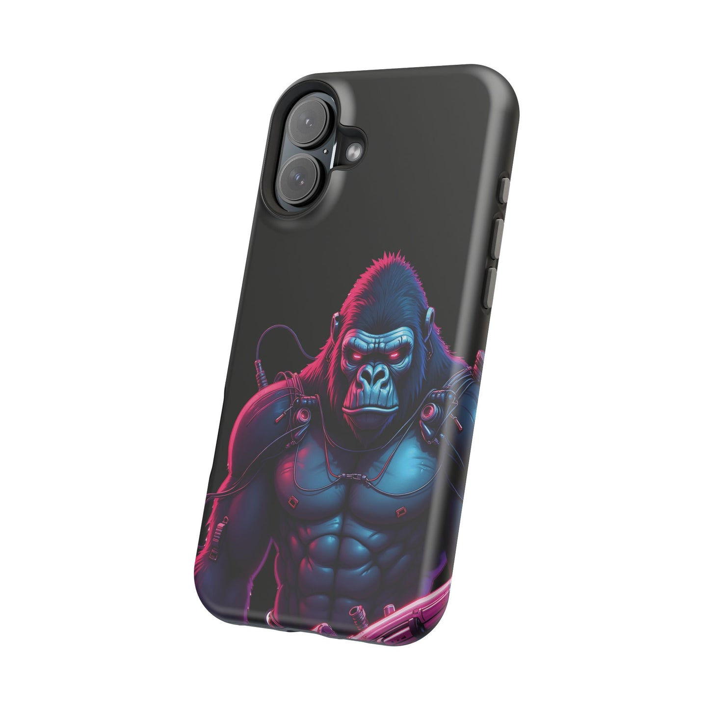 Cyber Primal Phone Case – Neon Power, Gorilla Strength