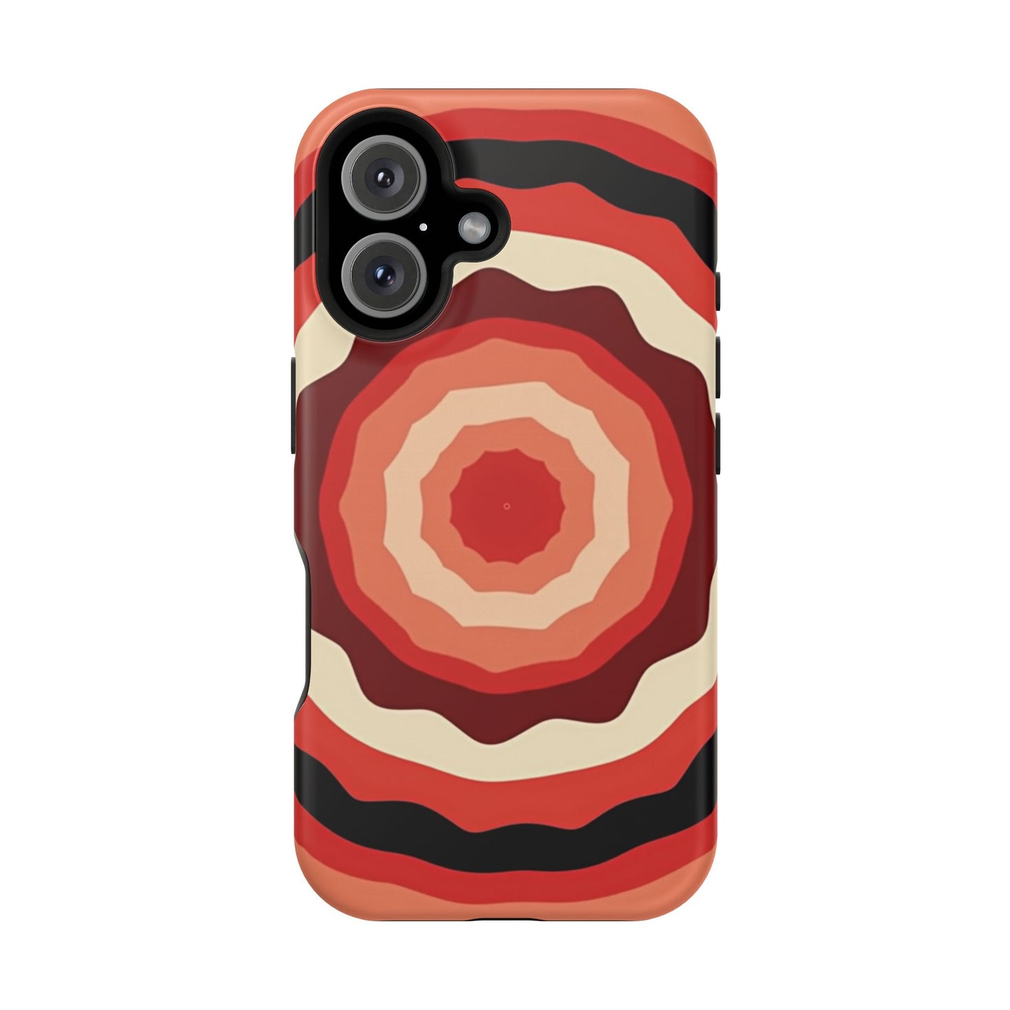 Retro Sunset iPhone Case - 70s Inspired Floral Design, Aesthetic Gift Idea