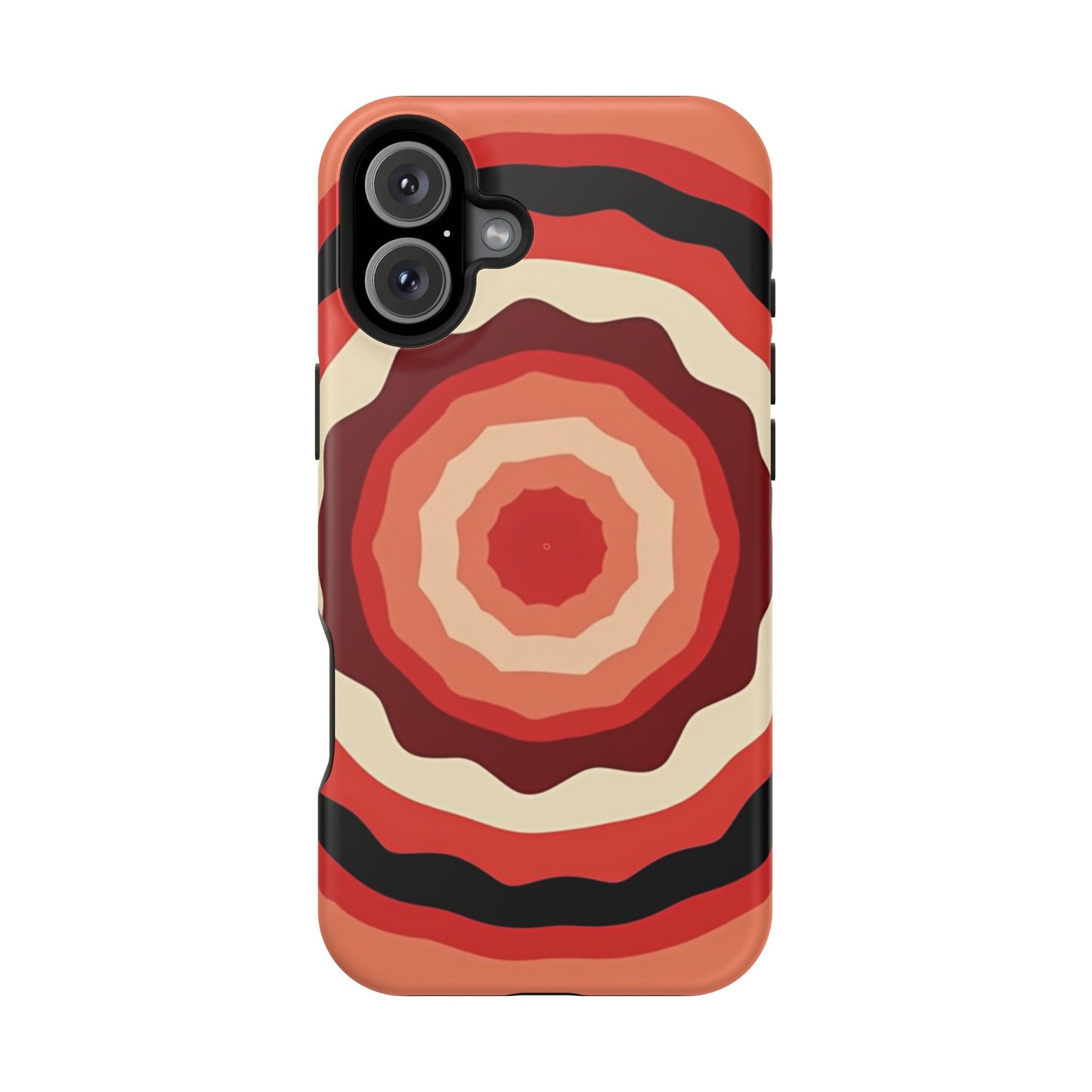 Retro Sunset iPhone Case - 70s Inspired Floral Design, Aesthetic Gift Idea