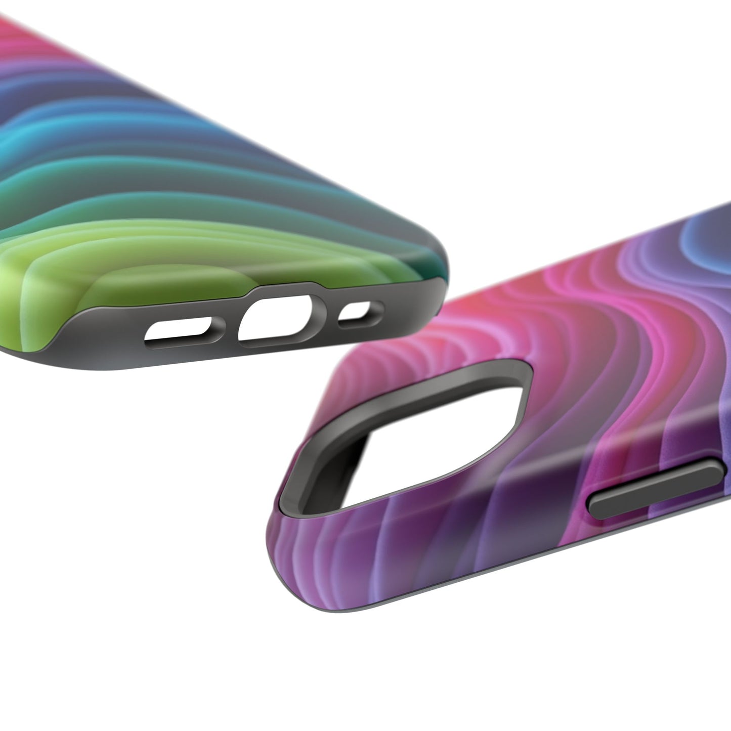 Colorful Wave Phone Case - Aesthetic iPhone Case | Rainbow Ripple Design | Trendy Gifts for Her | Unique Art Print