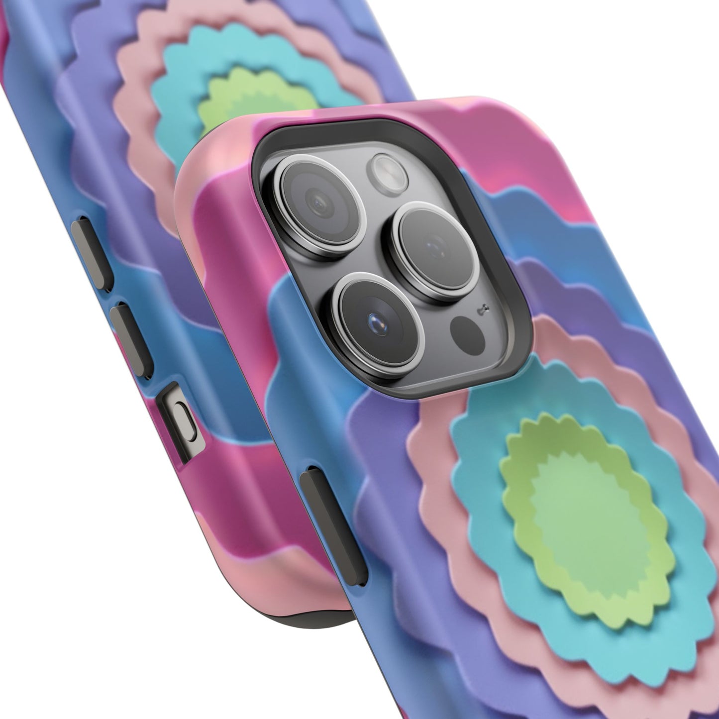 Layered Bloom iPhone Case - Pastel Flower Design, Cute Aesthetic Gift Idea
