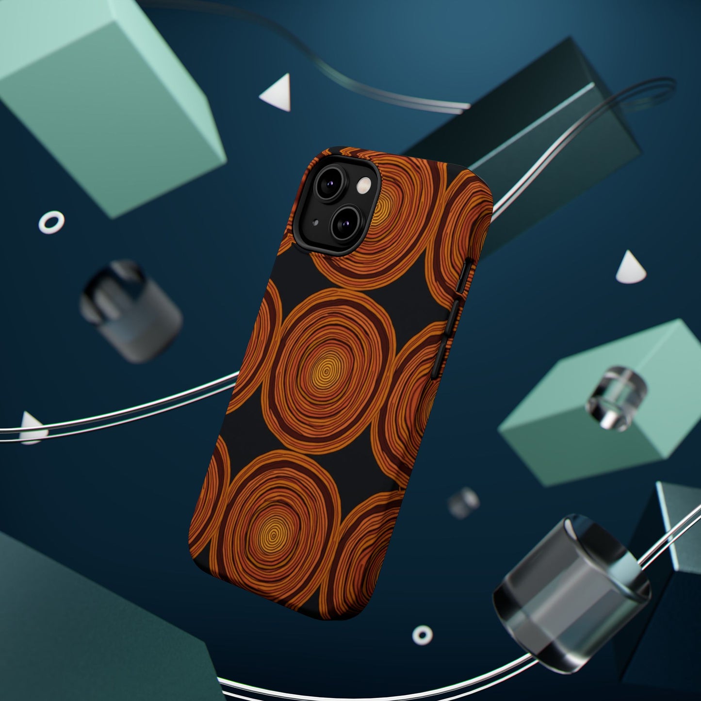 Rustic Swirl iPhone Case - Boho Wood Grain Pattern - Aesthetic Phone Accessories