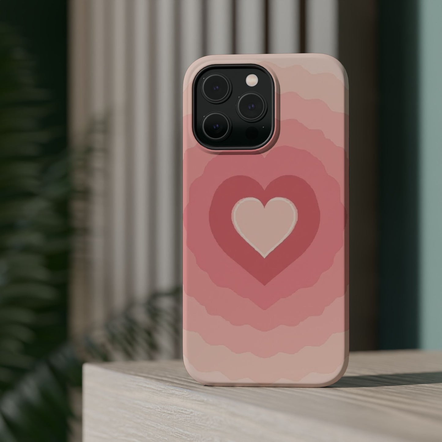 Pink Layered Heart iPhone Case - Cute Aesthetic Y2K Valentine's Gift