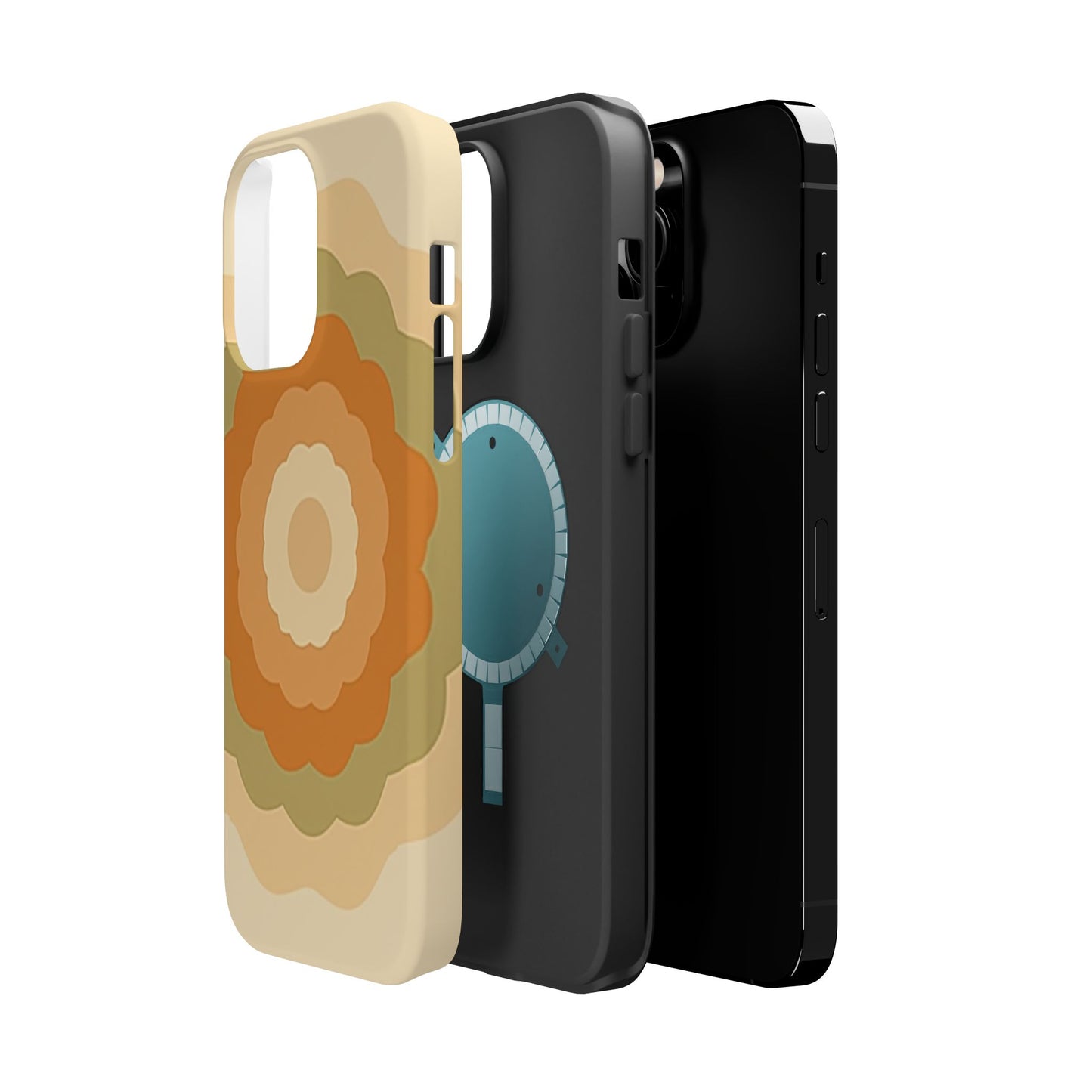 Retro Bloom iPhone Case - 70s Floral Design, Vintage Aesthetic Gift Idea