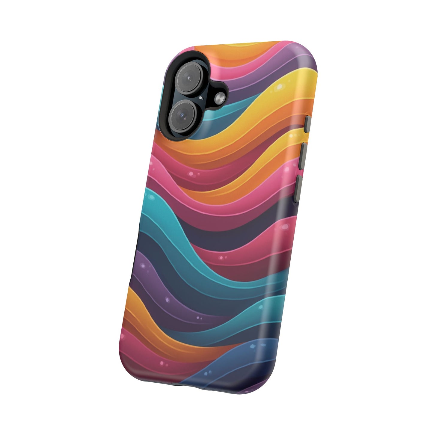 Colorful Wave Phone Case - Aesthetic iPhone Case, Bright Gift Idea, Trendy Summer Accessory