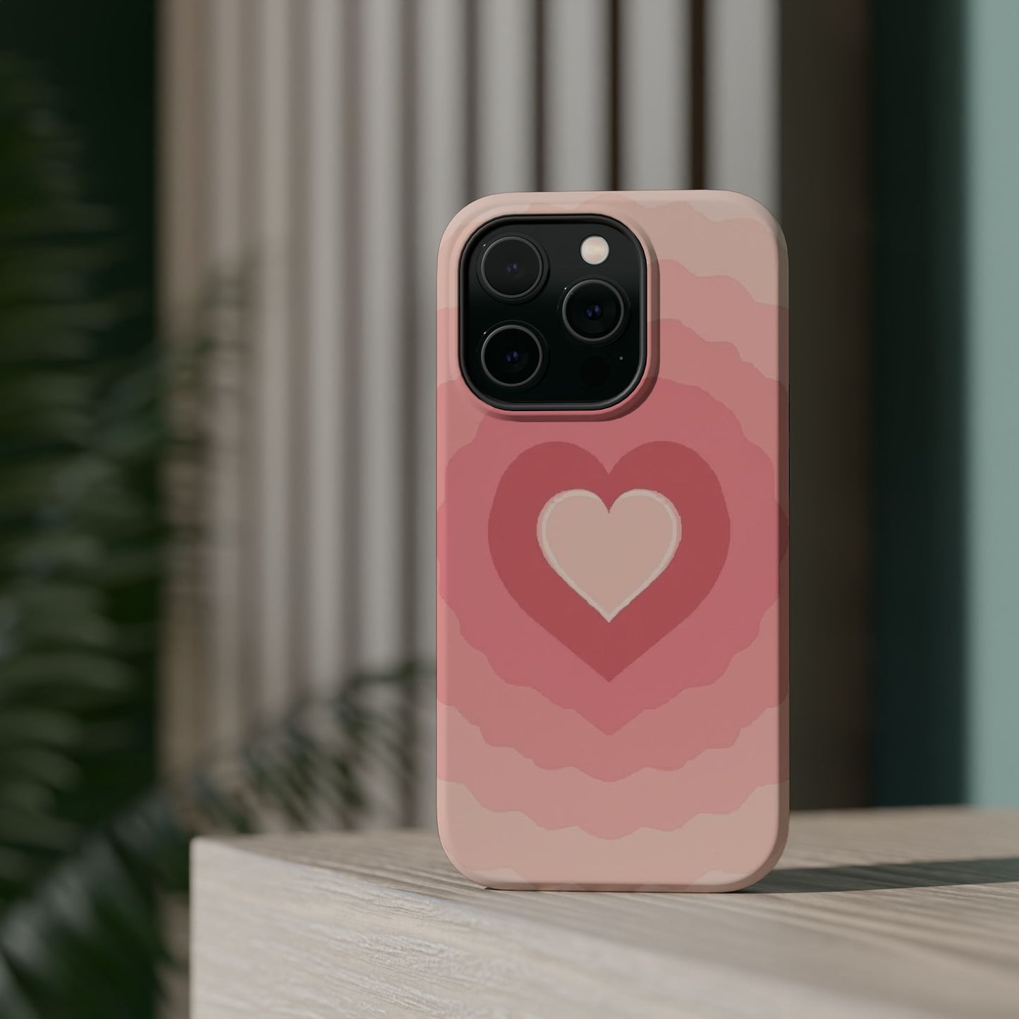 Pink Layered Heart iPhone Case - Cute Aesthetic Y2K Valentine's Gift