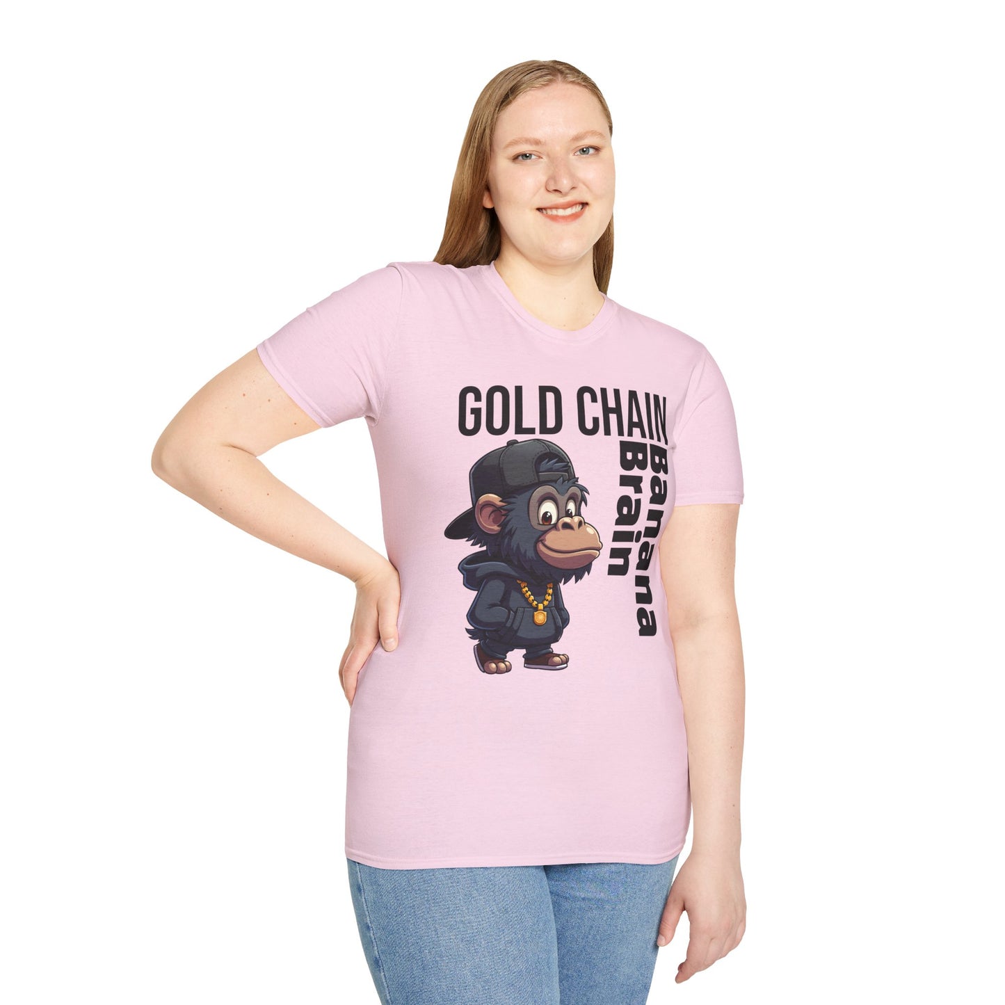 Gold Chain Banana Brain β Funny Hip-Hop Chimp T-Shirt