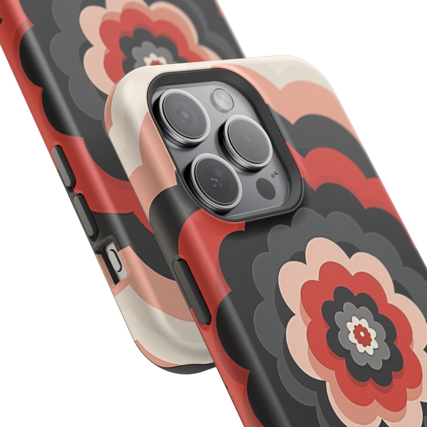 Floral Phone Case - Retro Flower iPhone Case, Aesthetic Gift Idea, Cute Pink Design