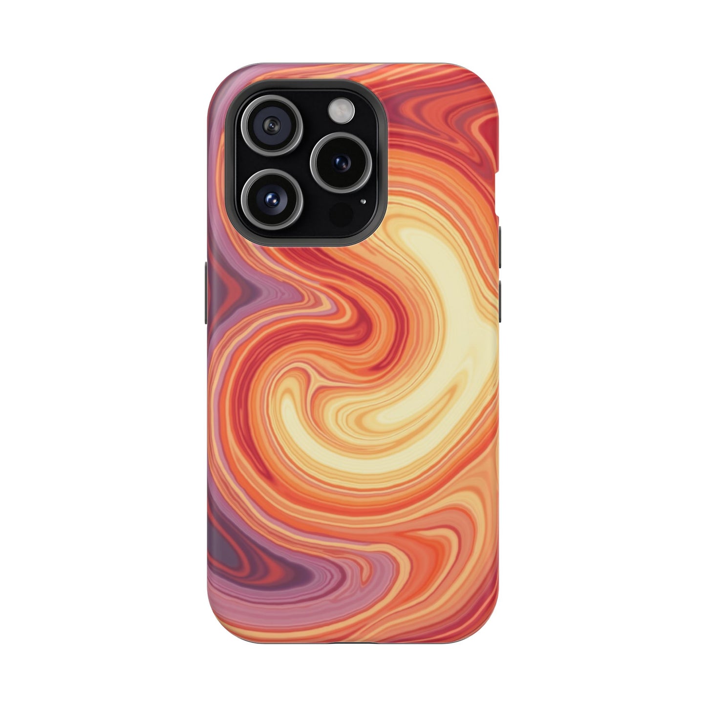 Sunset Phone Case - Orange Aesthetic iPhone Case, Warm Gift Idea, Trendy Swirl Design