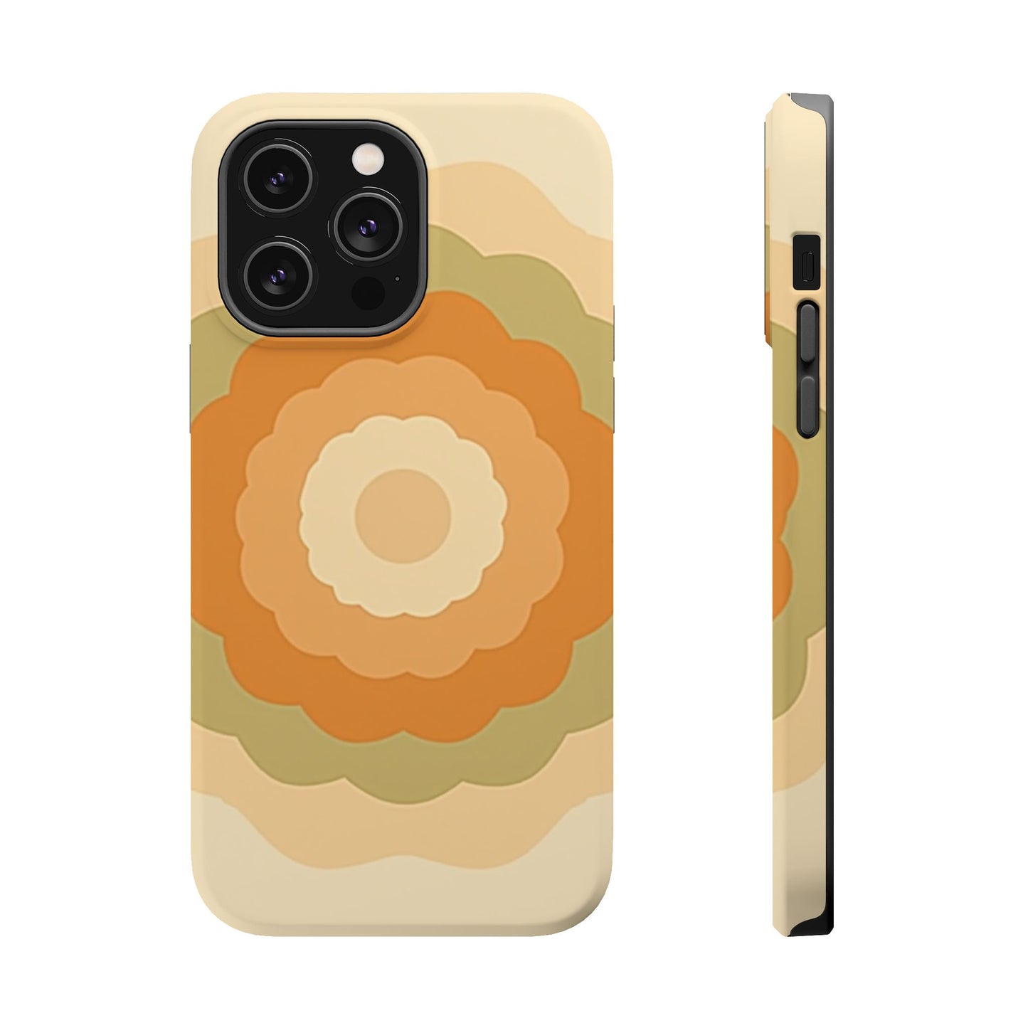 Retro Bloom iPhone Case - 70s Floral Design, Vintage Aesthetic Gift Idea