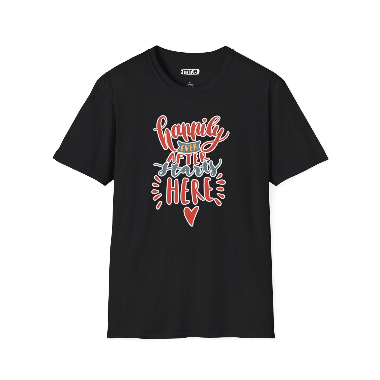 "Happily Ever After Starts Here" Inspirational & Wholesome T-Shirt – Cute Motivational Graphic Tee for Dreamers, Romantics & New Beginnings